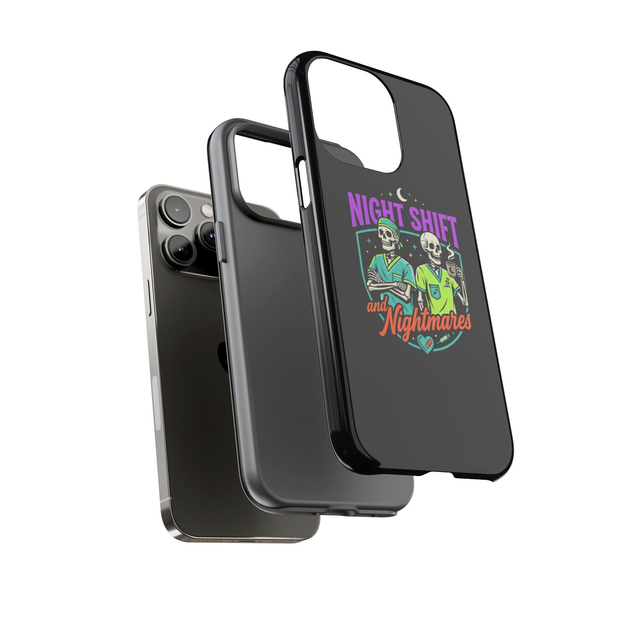 Phone Case — Night Shift and Nightmares Skeleton Nurses (Protective Tough Case)