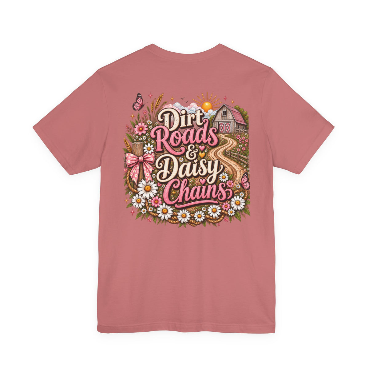Dirt Roads & Daisy Chains Tee — Floral Country Graphic T-Shirt