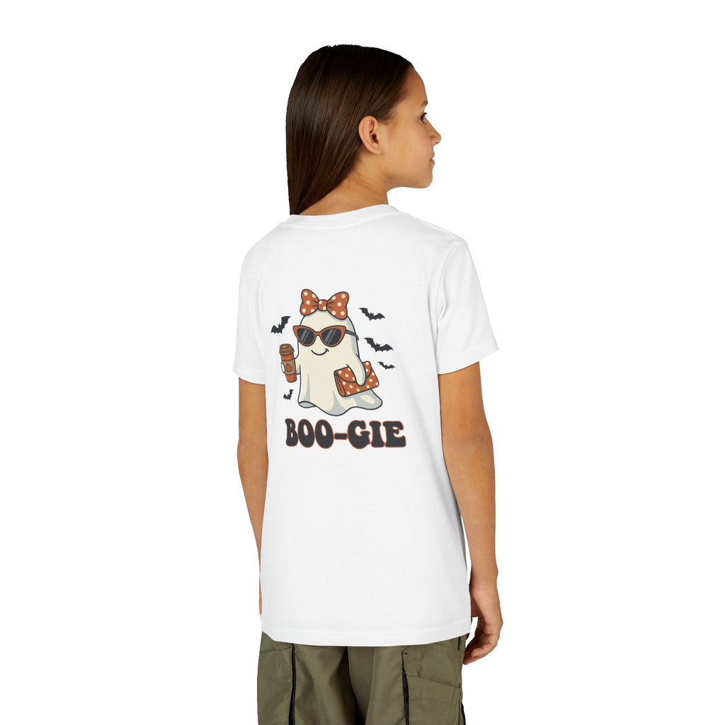 Youth Tee — "Boo-gie" Cute Ghost Halloween Shirt