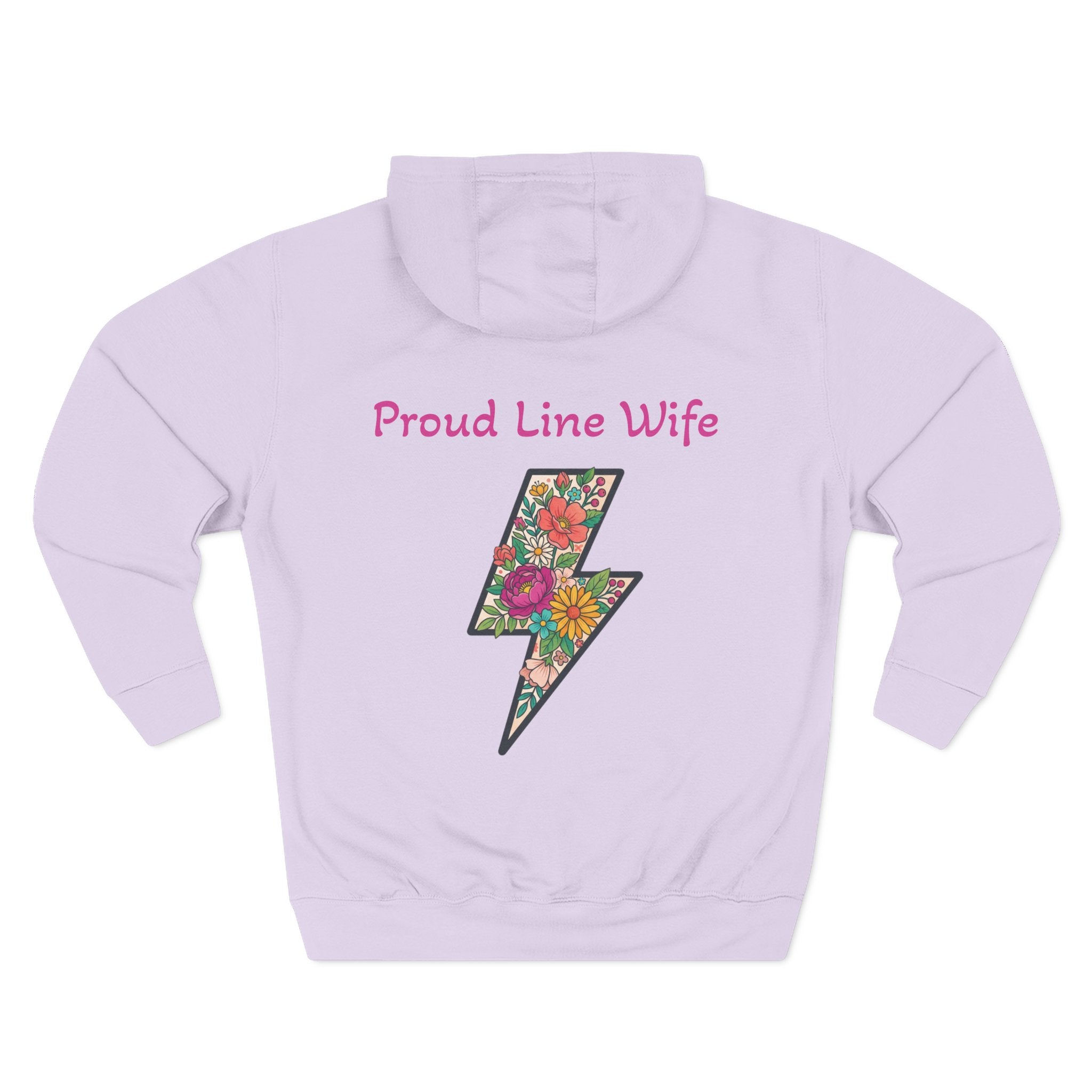 Proud Line Wife Floral Lightning Bolt Hoodie