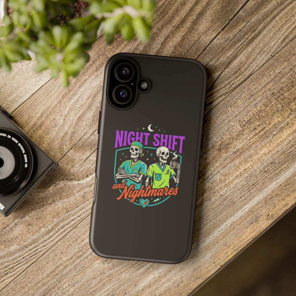 Phone Case — Night Shift and Nightmares Skeleton Nurses (Protective Tough Case)