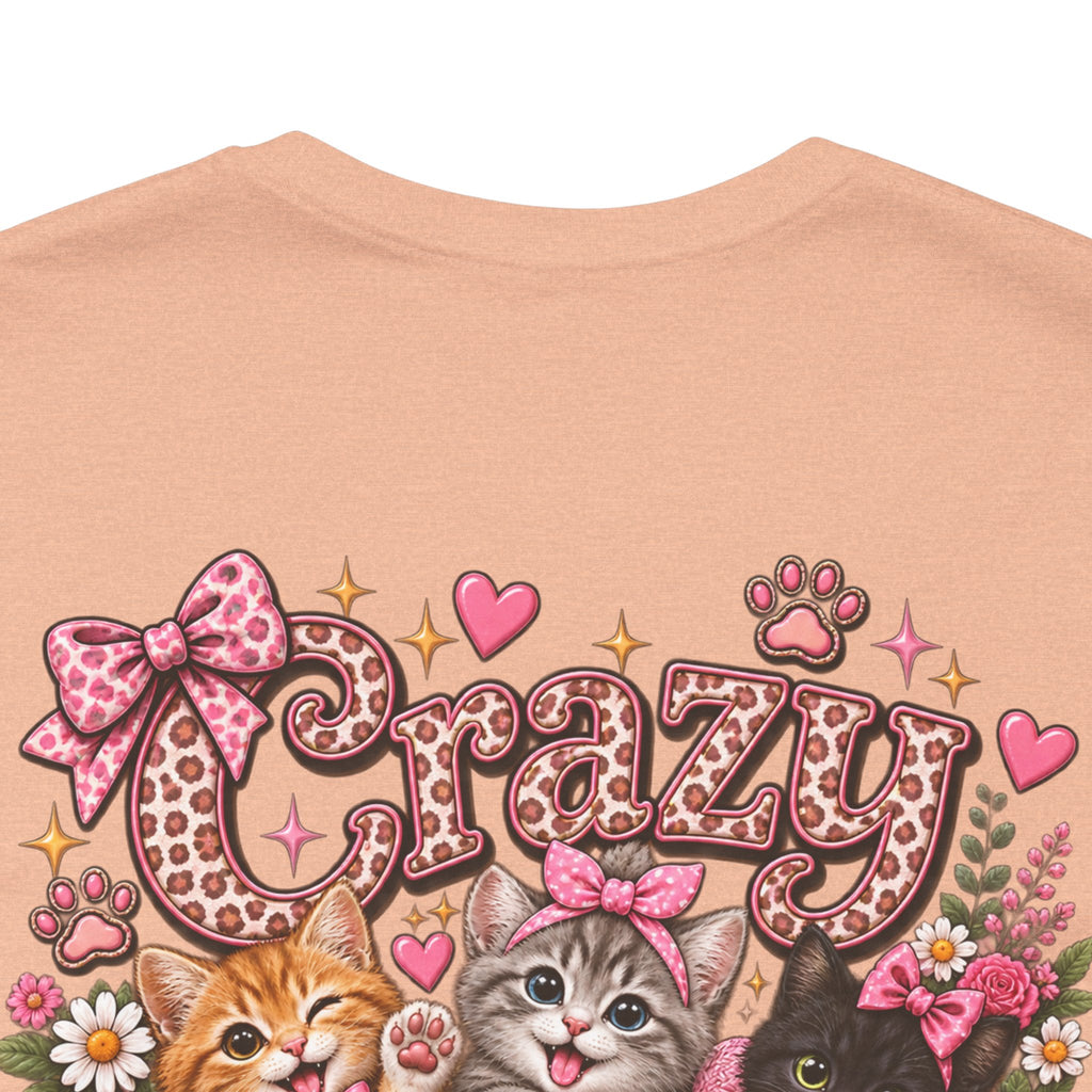 Crazy Cat Lady T-Shirt — Cute Kittens Floral Graphic Tee