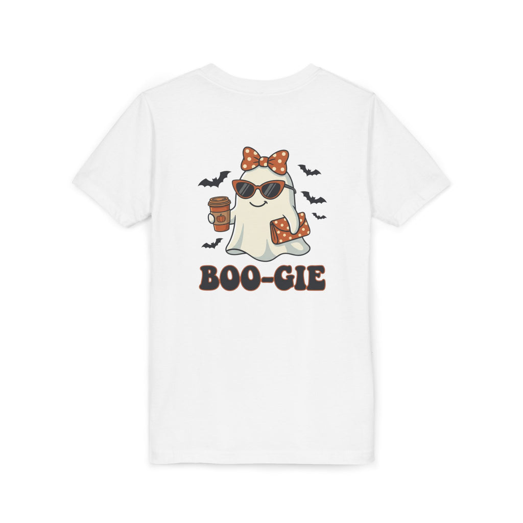 Youth Tee — "Boo-gie" Cute Ghost Halloween Shirt