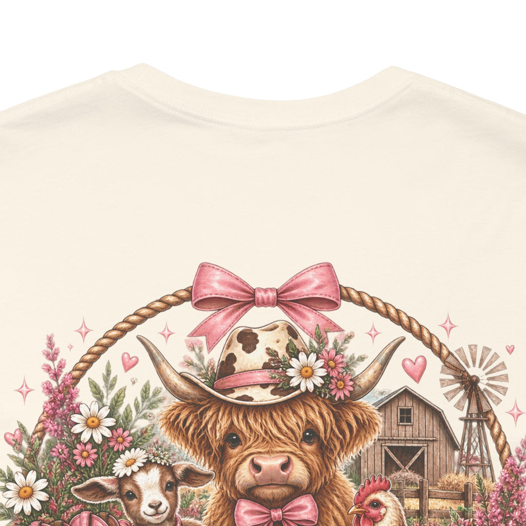 Farm Girl Social Club Graphic Tee — Country Cowgirl Floral T-Shirt