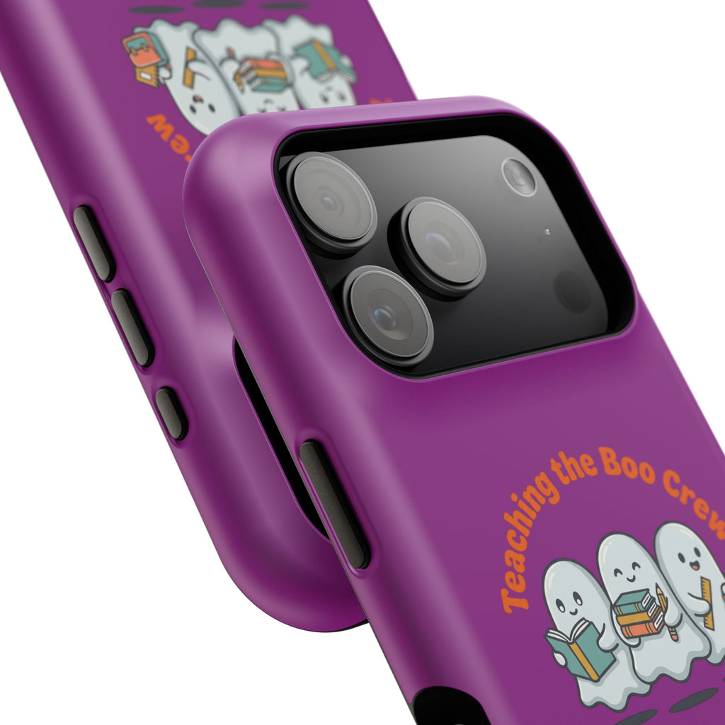 Teaching the Boo Crew Phone Case — Cute Ghosts Teacher Gift Impact-Resistant Case