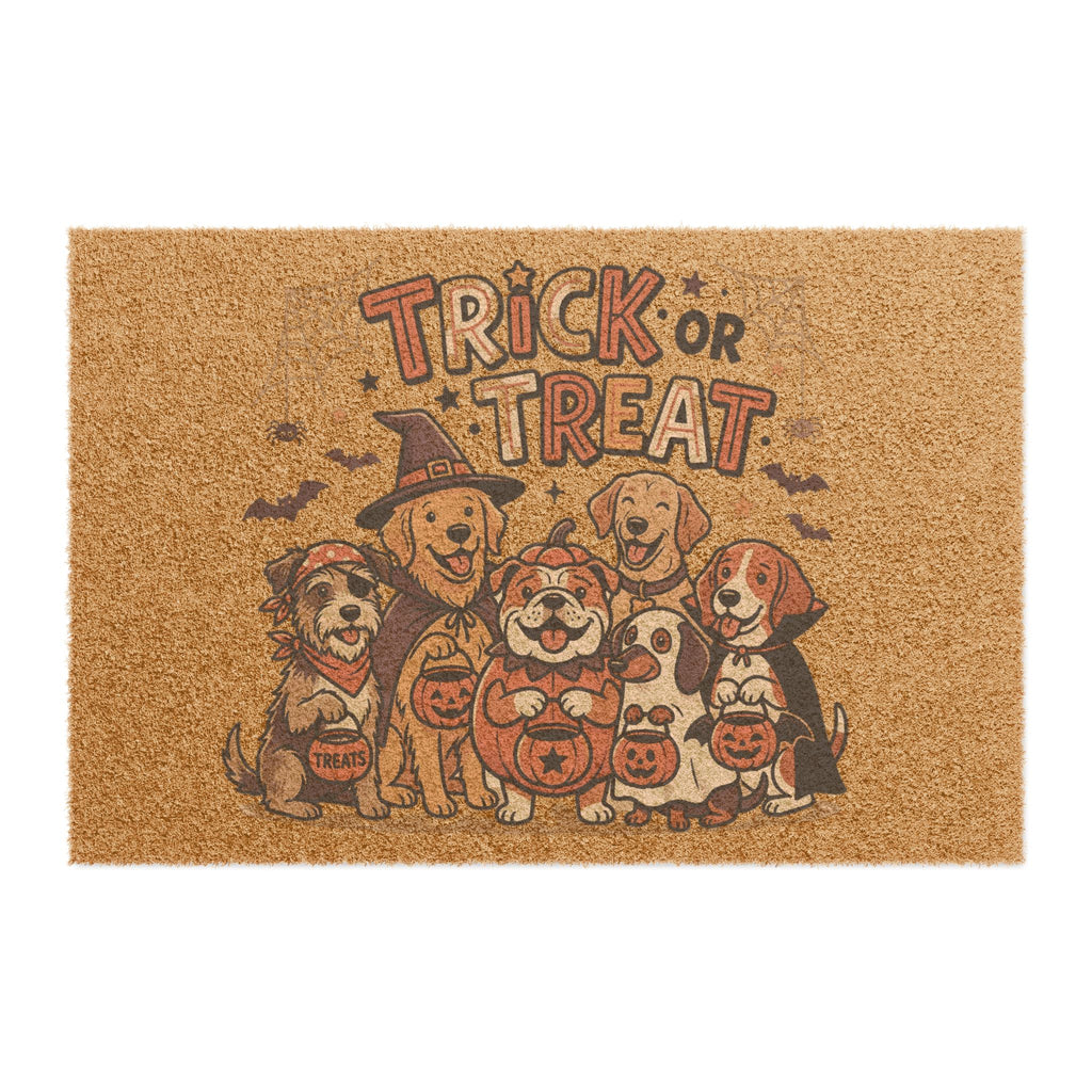 Halloween Trick or Treat Doormat – Festive Pumpkin, Ghosts & Candy Entrance Mat