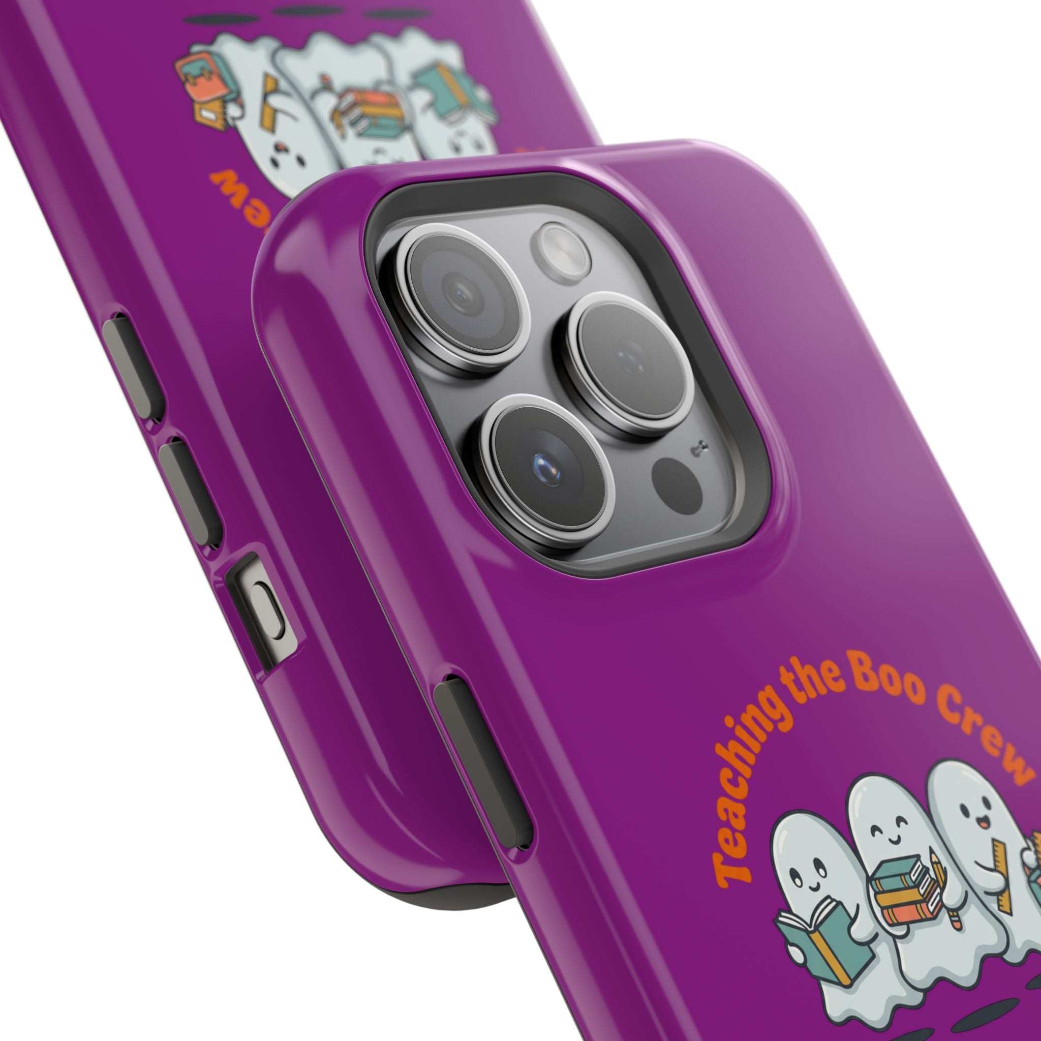 Teaching the Boo Crew Phone Case — Cute Ghosts Teacher Gift Impact-Resistant Case