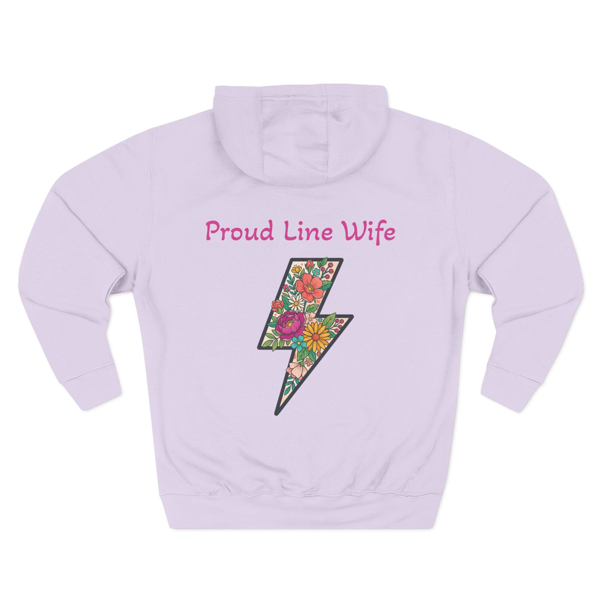 Proud Line Wife Floral Lightning Bolt Hoodie