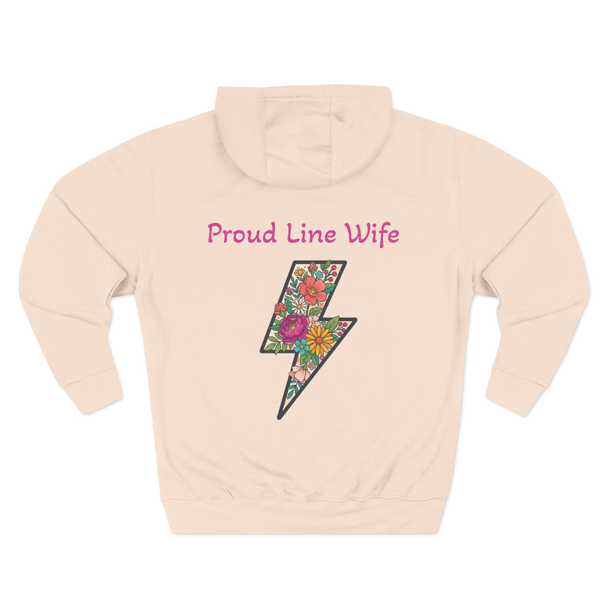 Proud Line Wife Floral Lightning Bolt Hoodie