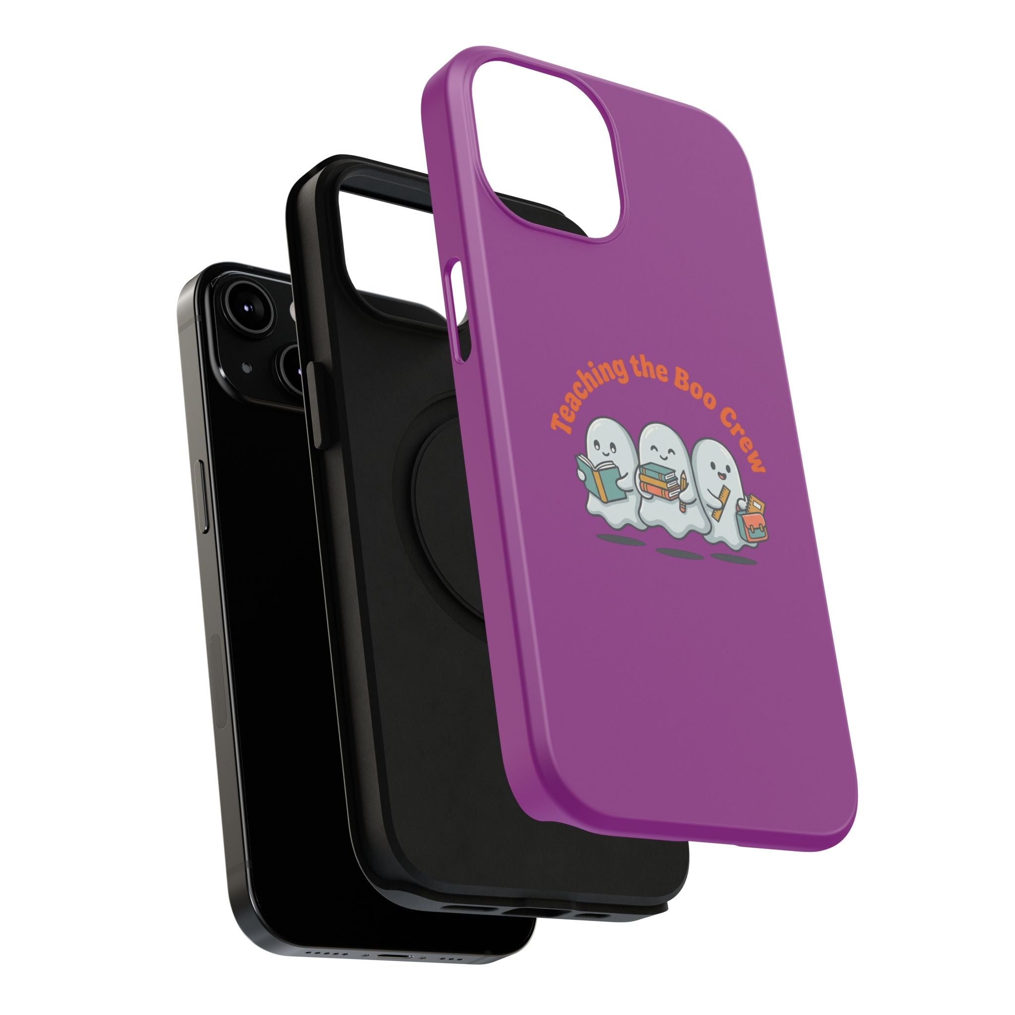 Teaching the Boo Crew Phone Case — Cute Ghosts Teacher Gift Impact-Resistant Case