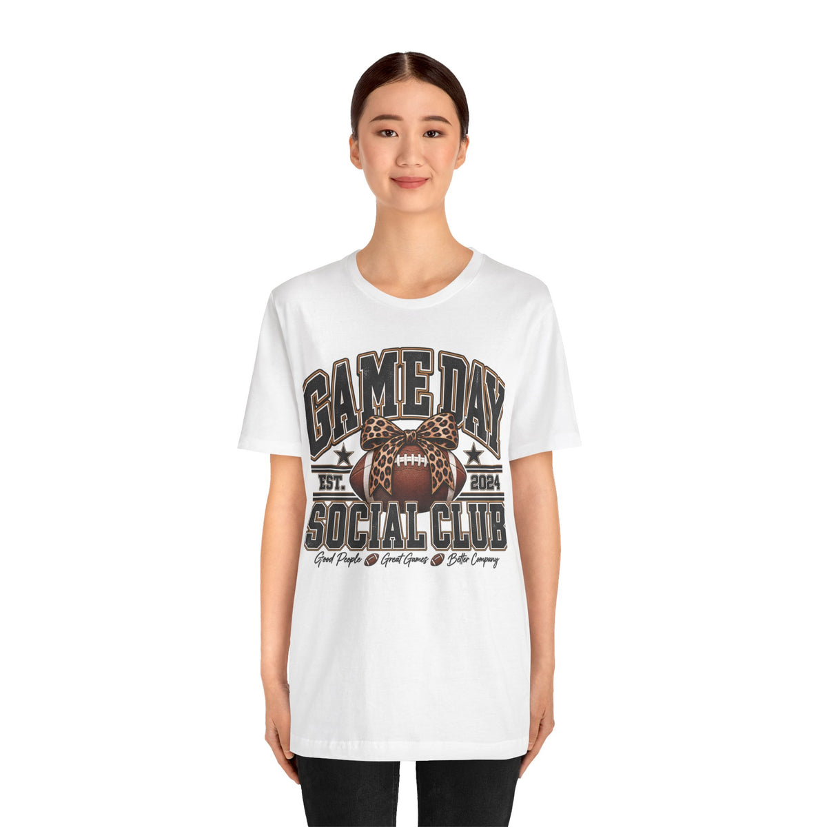 Game Day Social Club Football Tee — Established 2024