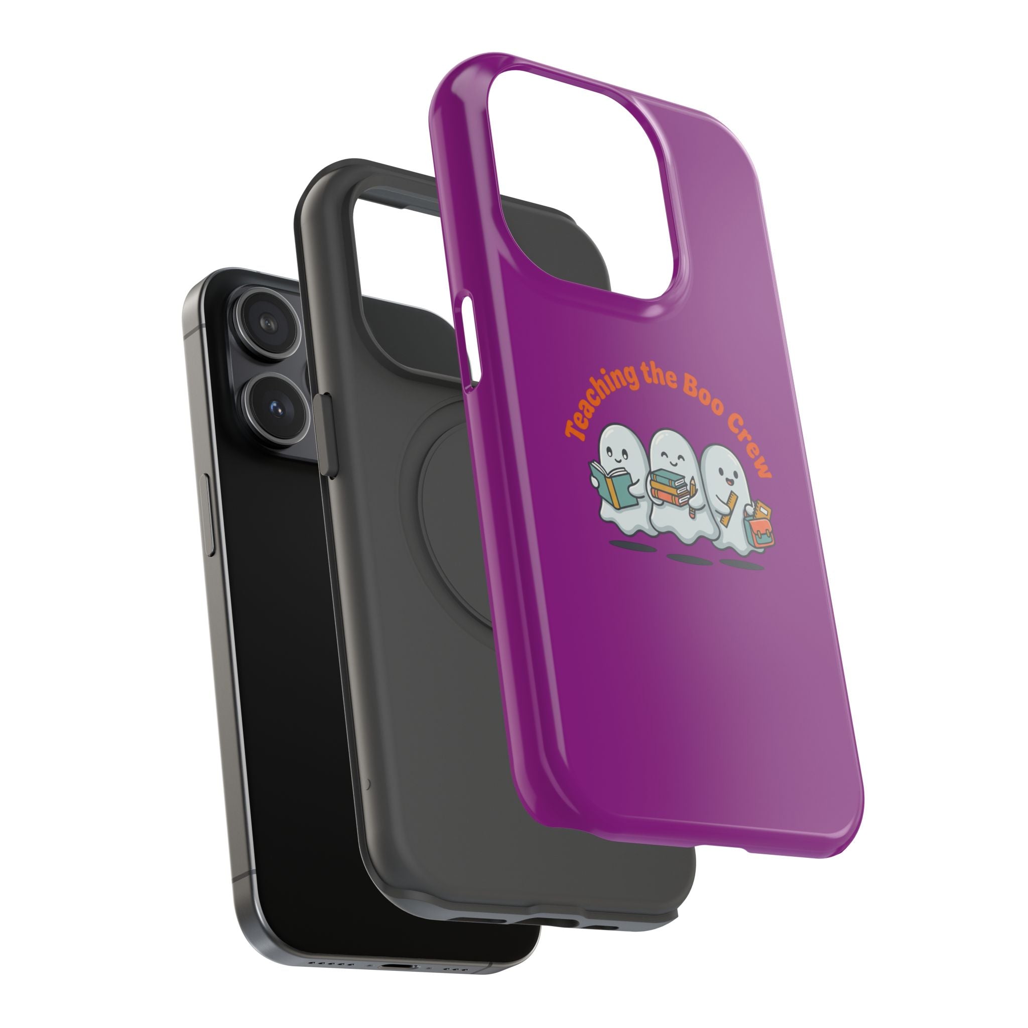 Teaching the Boo Crew Phone Case — Cute Ghosts Teacher Gift Impact-Resistant Case