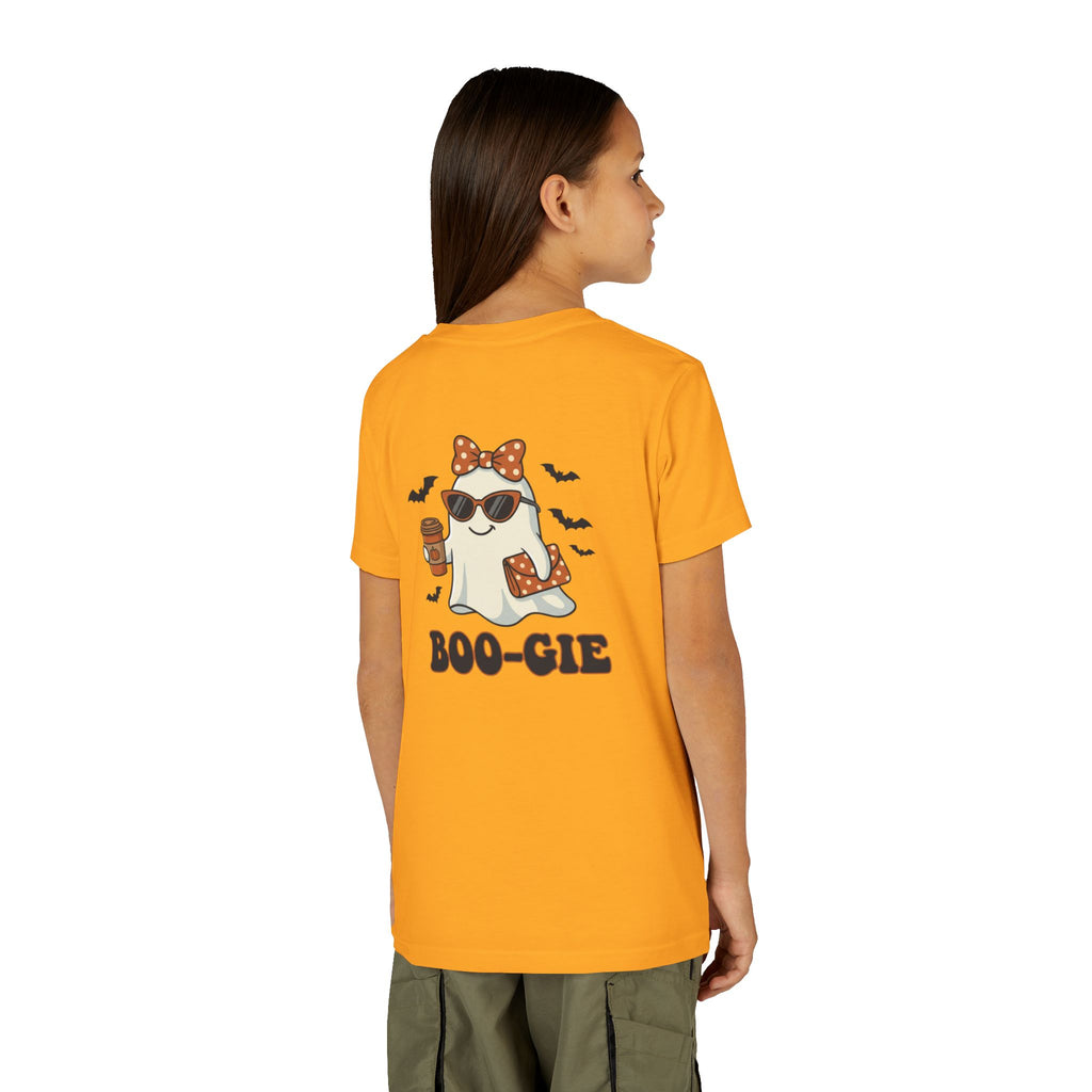 Youth Tee — "Boo-gie" Cute Ghost Halloween Shirt
