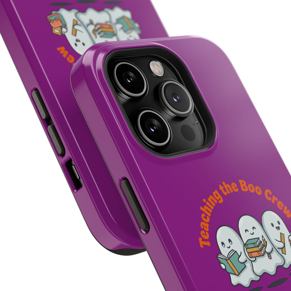 Teaching the Boo Crew Phone Case — Cute Ghosts Teacher Gift Impact-Resistant Case