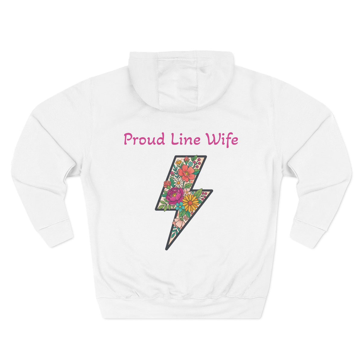 Proud Line Wife Floral Lightning Bolt Hoodie