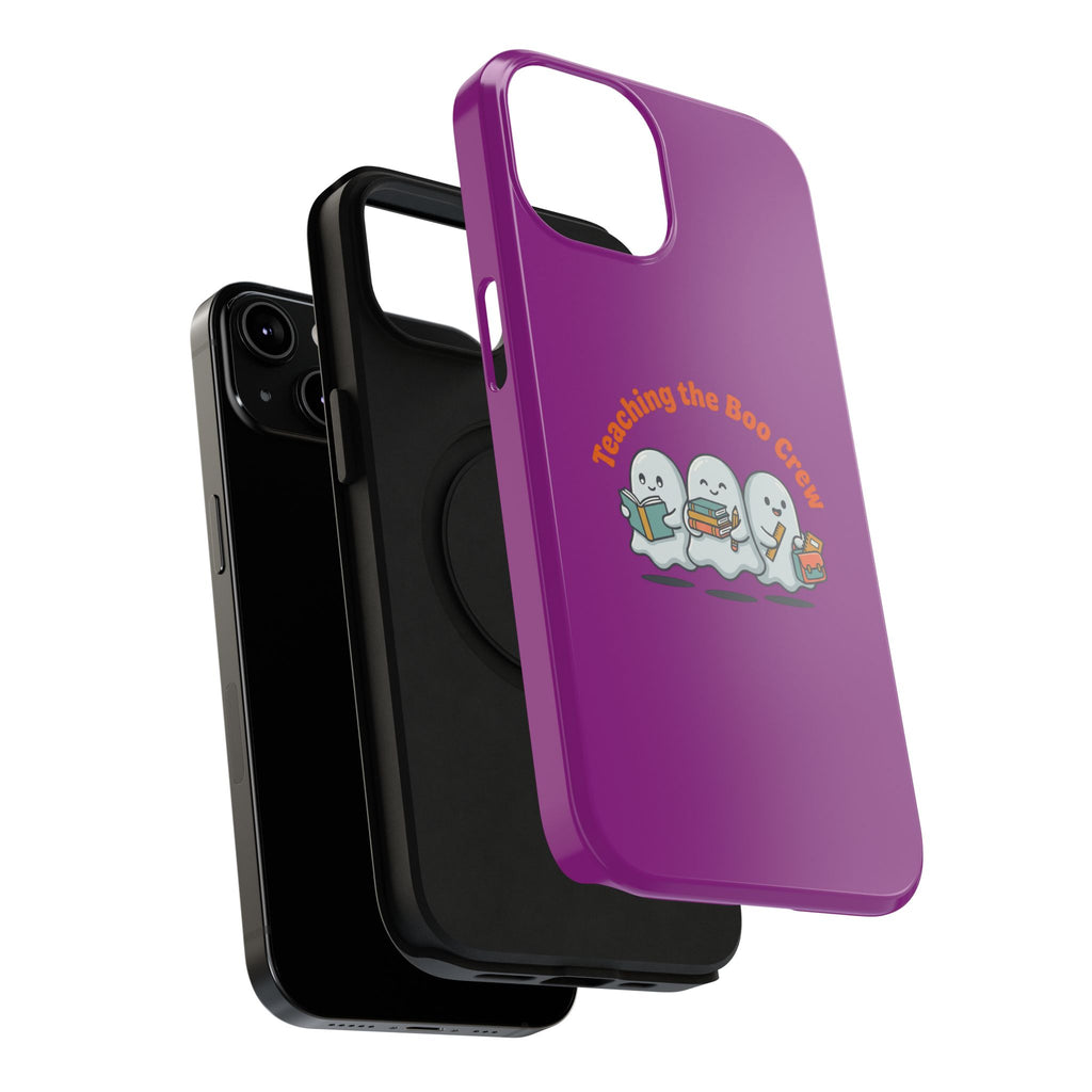 Teaching the Boo Crew Phone Case — Cute Ghosts Teacher Gift Impact-Resistant Case