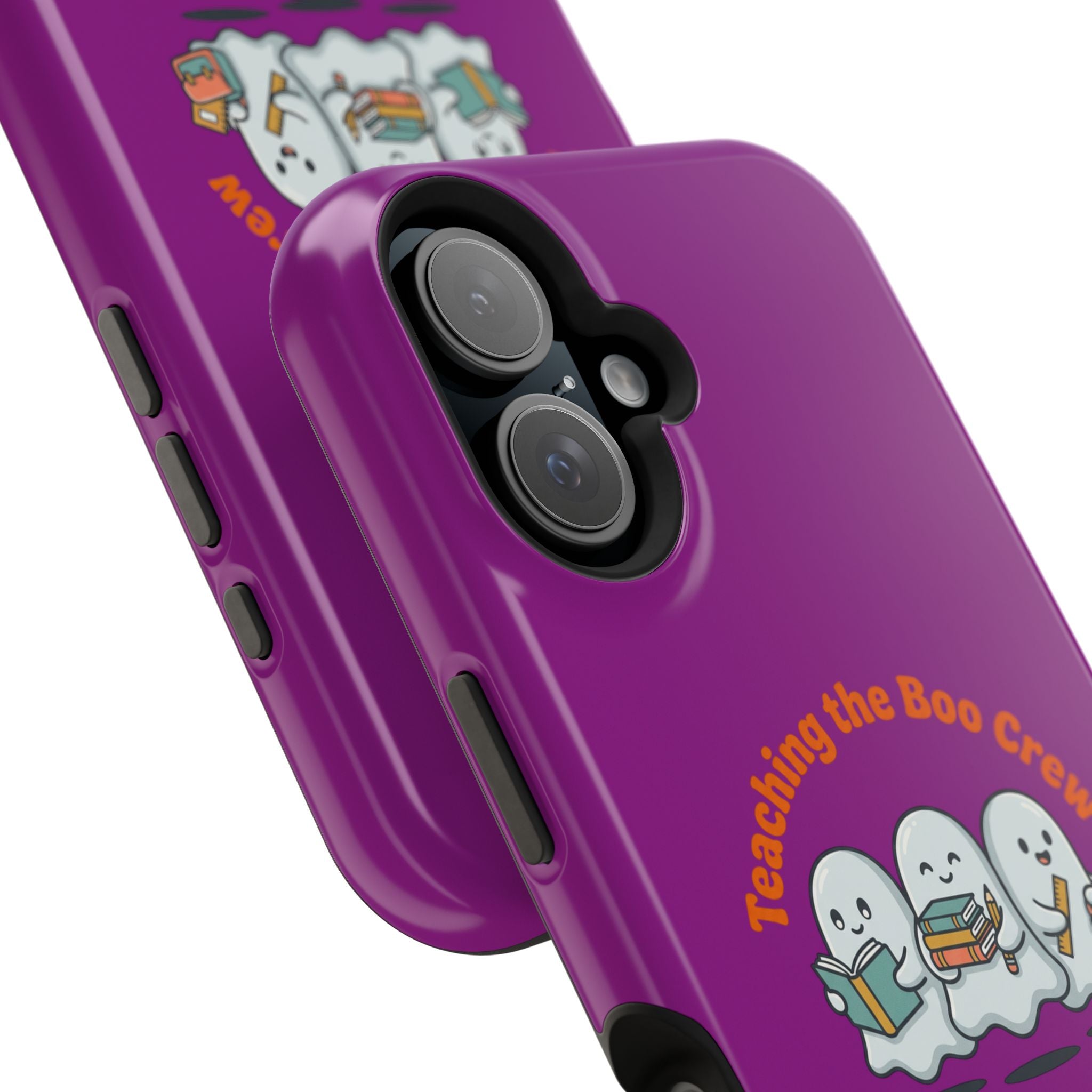 Teaching the Boo Crew Phone Case — Cute Ghosts Teacher Gift Impact-Resistant Case