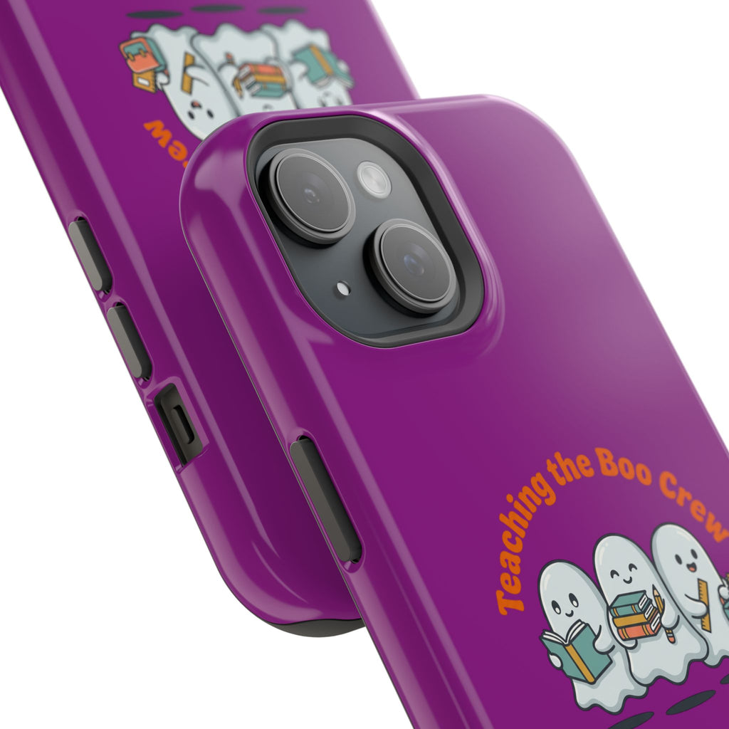 Teaching the Boo Crew Phone Case — Cute Ghosts Teacher Gift Impact-Resistant Case