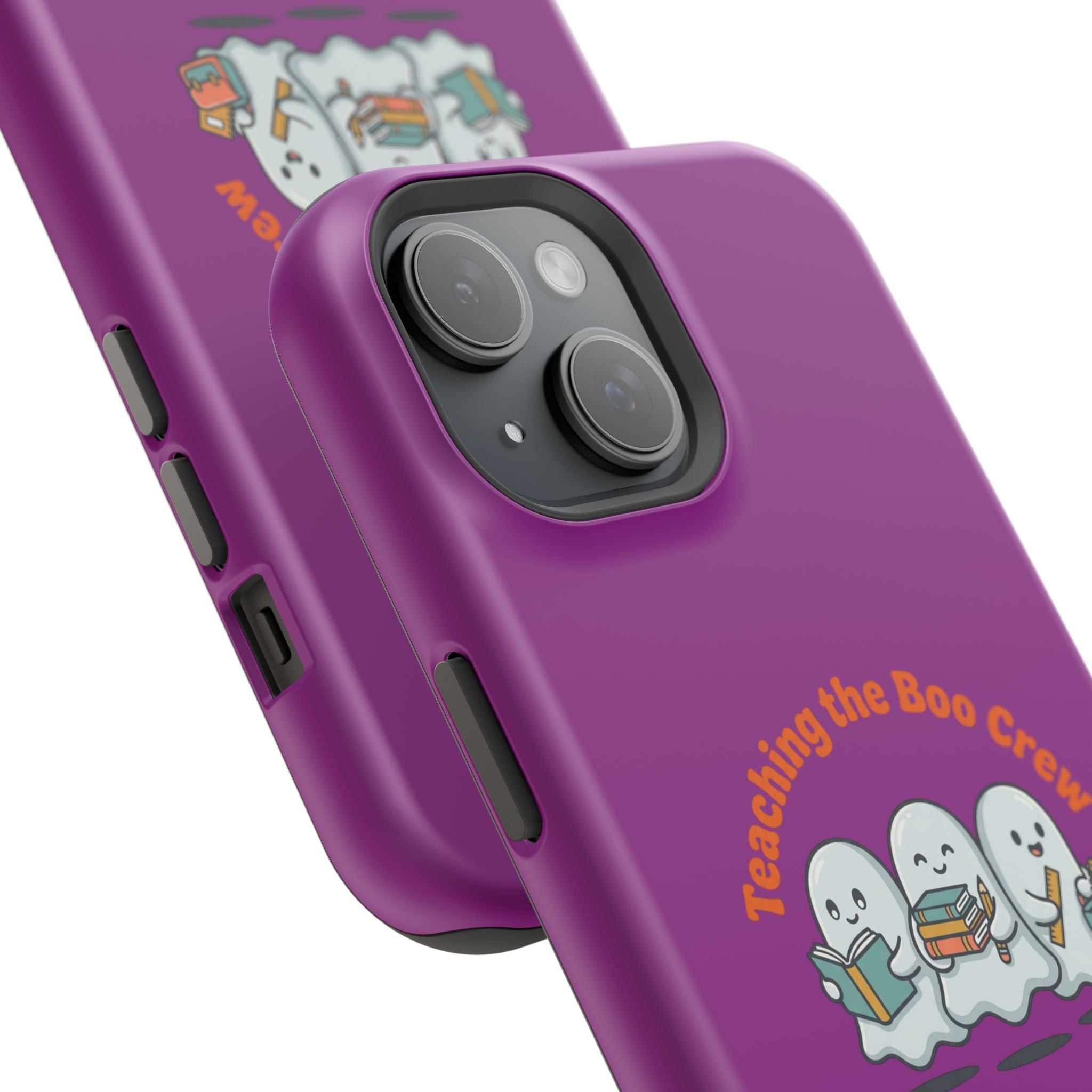 Teaching the Boo Crew Phone Case — Cute Ghosts Teacher Gift Impact-Resistant Case