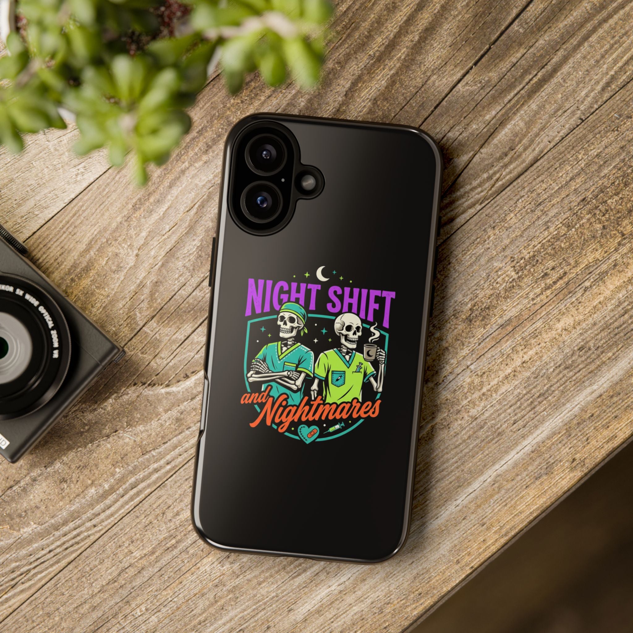 Phone Case — Night Shift and Nightmares Skeleton Nurses (Protective Tough Case)