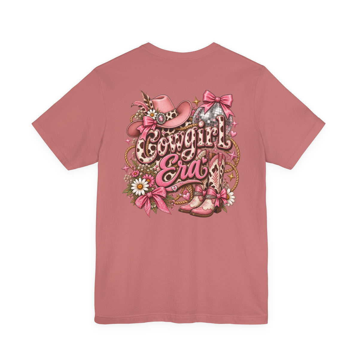 Cowgirl Era Tee — Pink Western Cowgirl Graphic T-Shirt