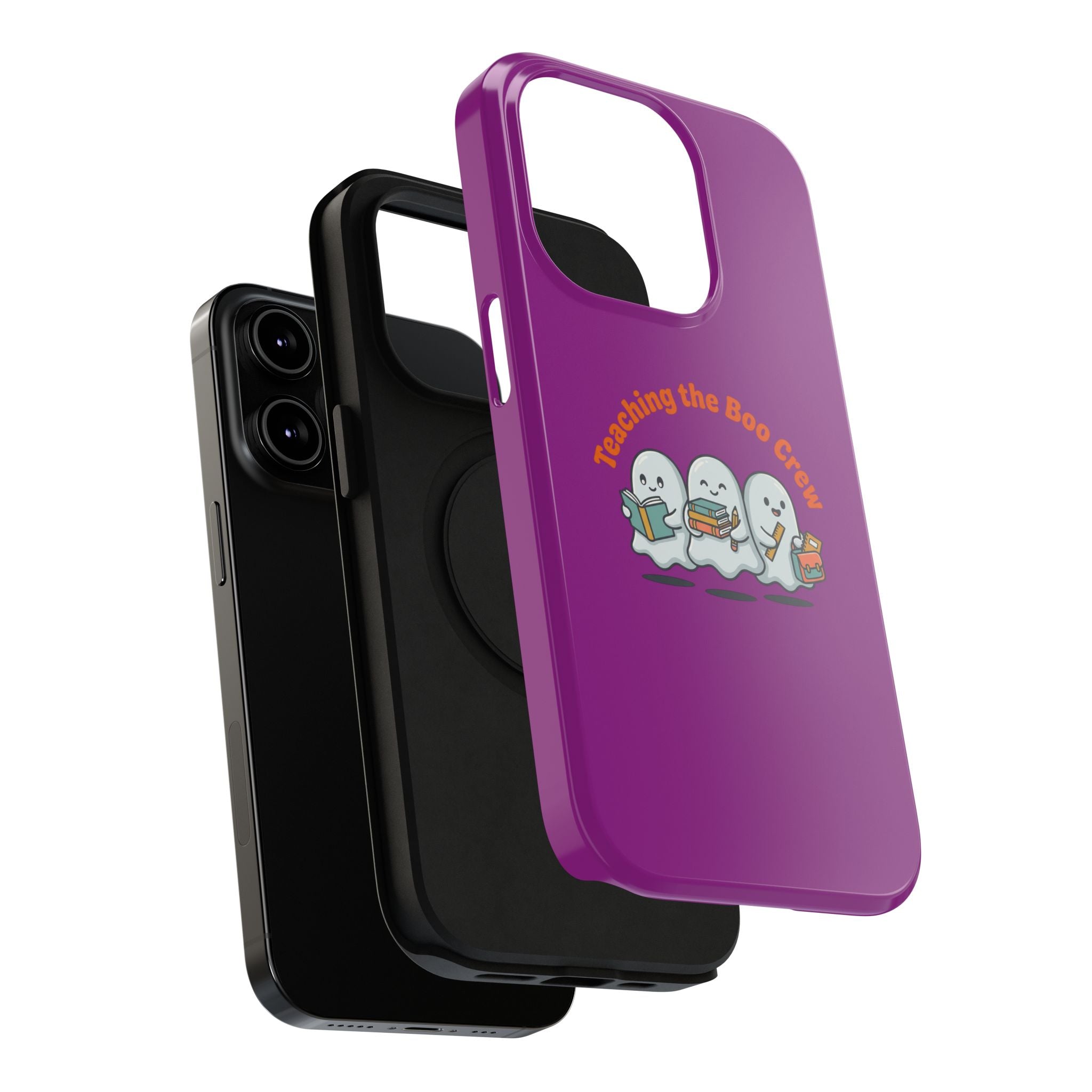 Teaching the Boo Crew Phone Case — Cute Ghosts Teacher Gift Impact-Resistant Case
