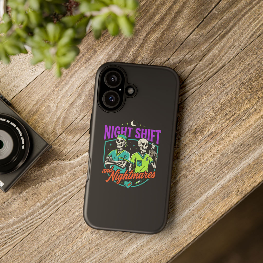 Phone Case — Night Shift and Nightmares Skeleton Nurses (Protective Tough Case)
