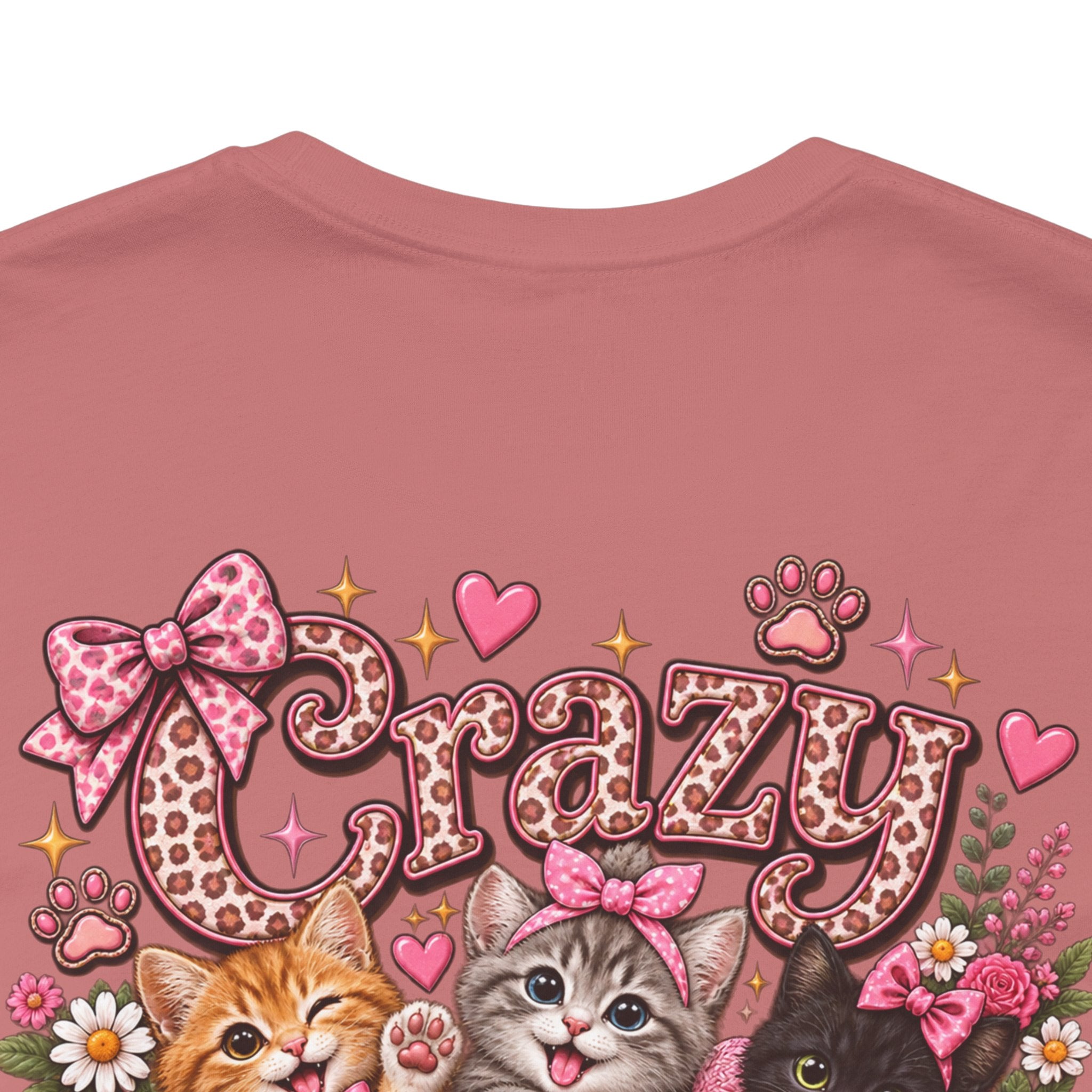 Crazy Cat Lady T-Shirt — Cute Kittens Floral Graphic Tee