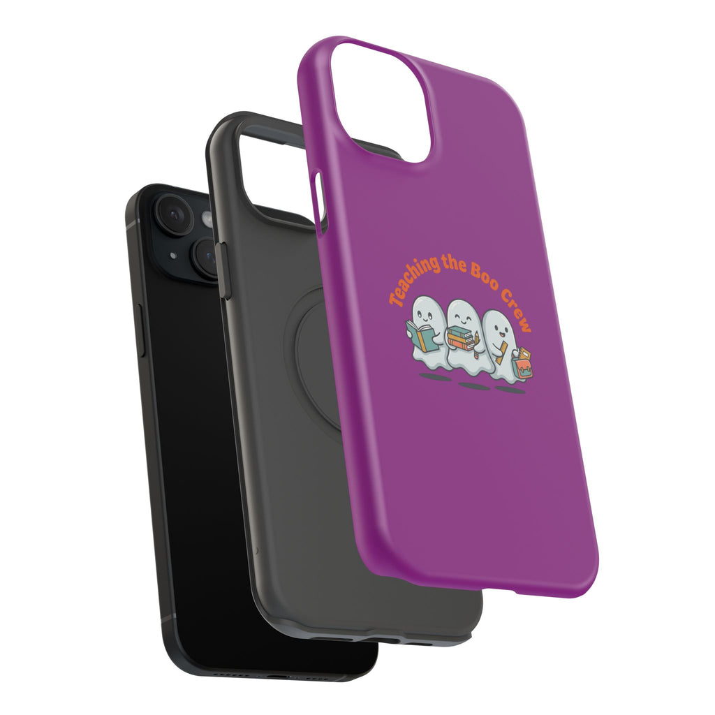 Teaching the Boo Crew Phone Case — Cute Ghosts Teacher Gift Impact-Resistant Case