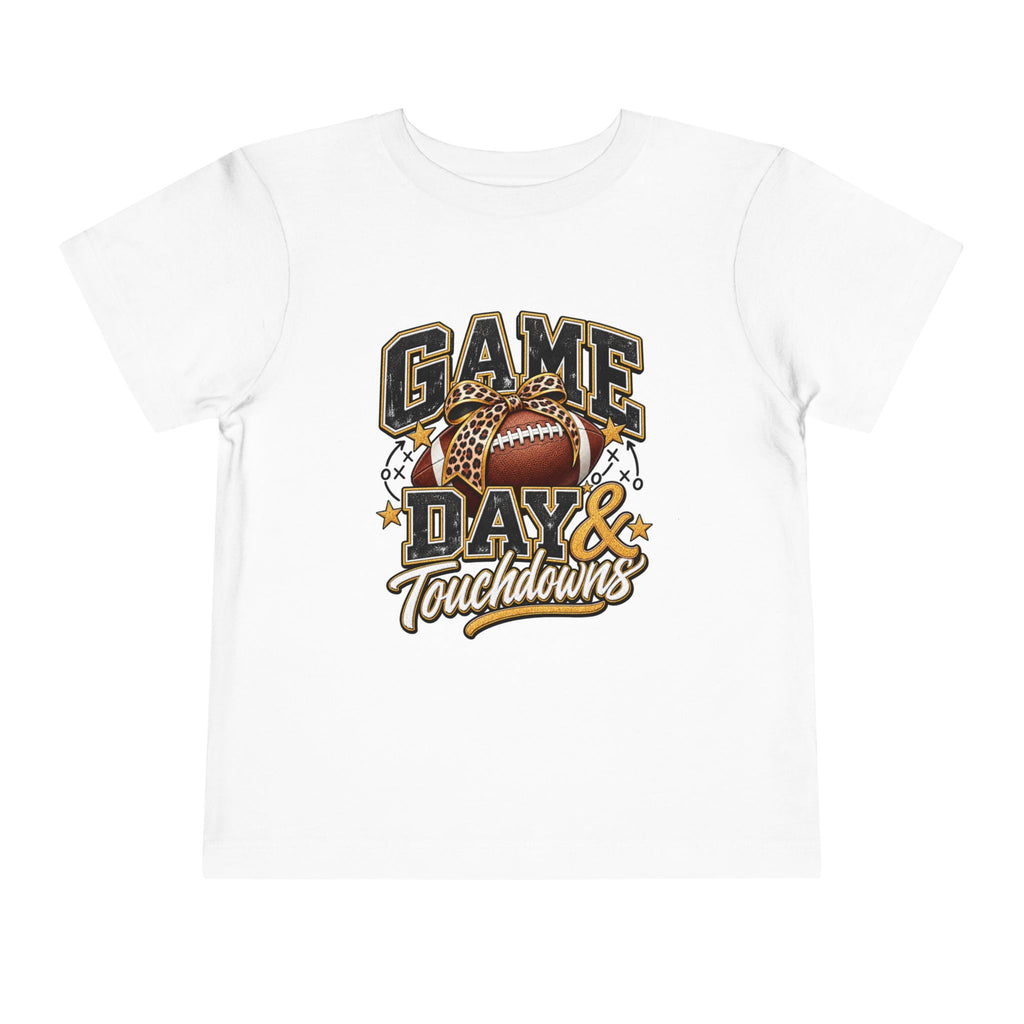Toddler Game Day Tee — "Game Day & Touchdowns" Football Shirt