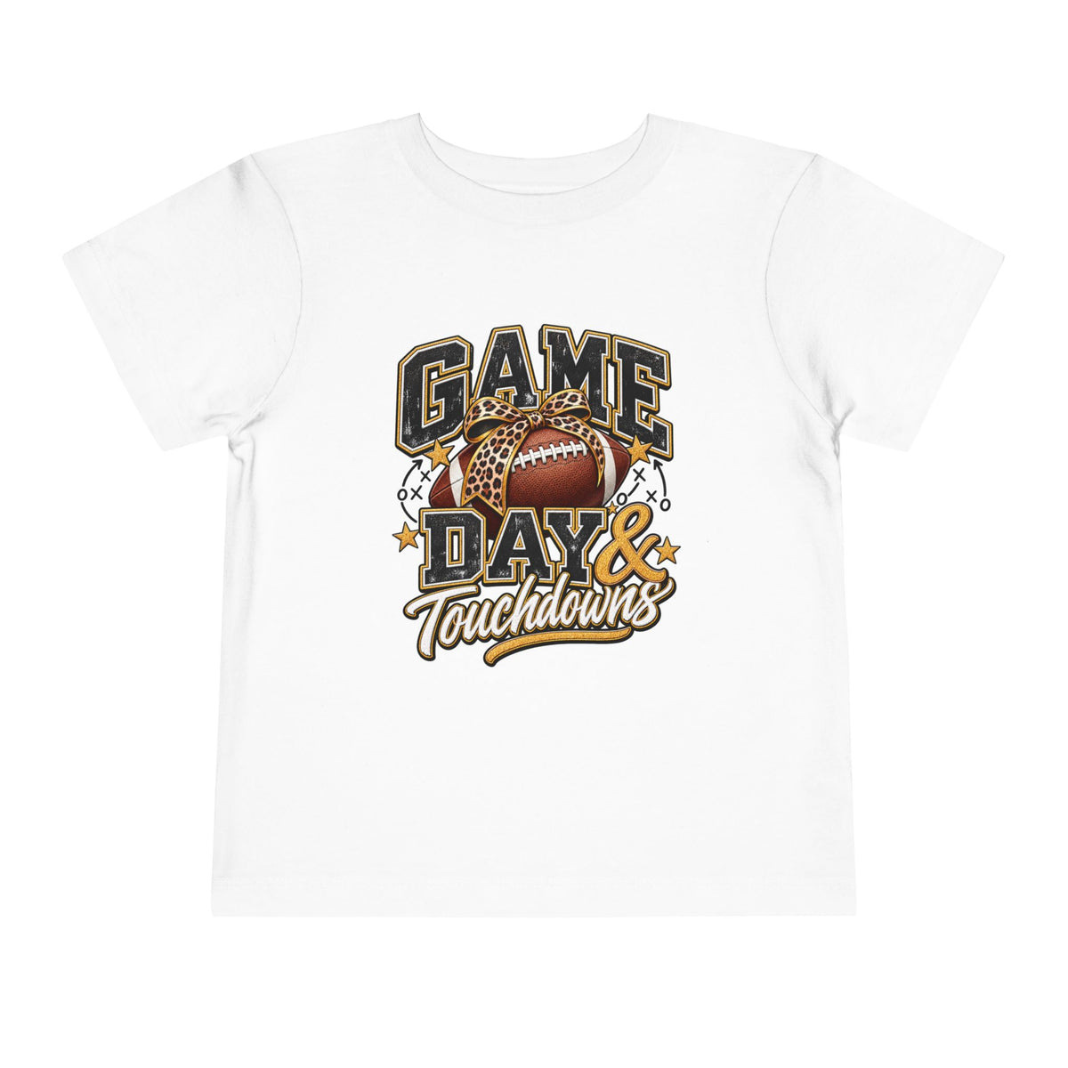 Toddler Game Day Tee — "Game Day & Touchdowns" Football Shirt