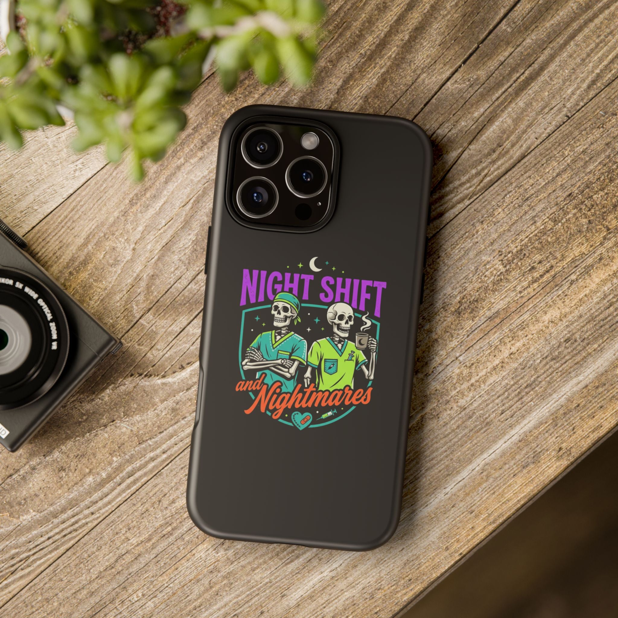 Phone Case — Night Shift and Nightmares Skeleton Nurses (Protective Tough Case)