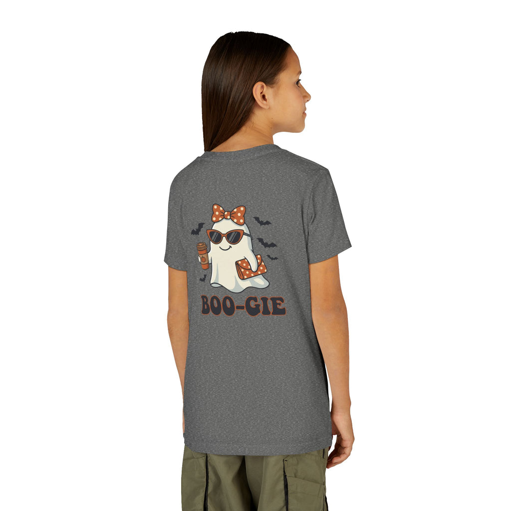 Youth Tee — "Boo-gie" Cute Ghost Halloween Shirt
