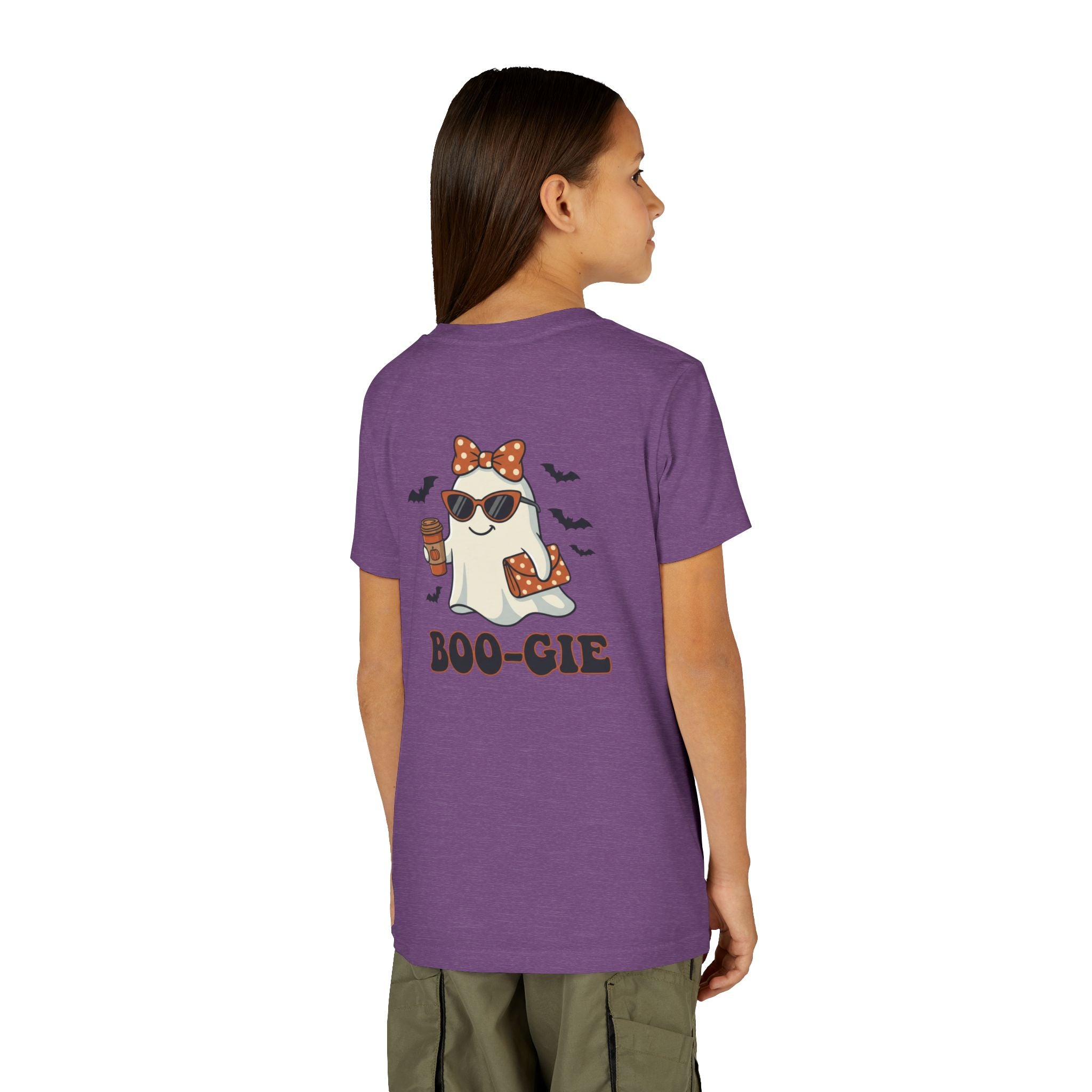 Youth Tee — "Boo-gie" Cute Ghost Halloween Shirt