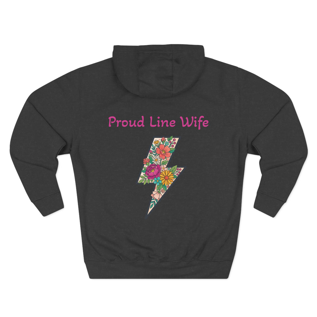 Proud Line Wife Floral Lightning Bolt Hoodie