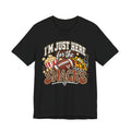 Snack-Lover Football Tee – "I'm Just Here for the Snacks" Graphic T-Shirt