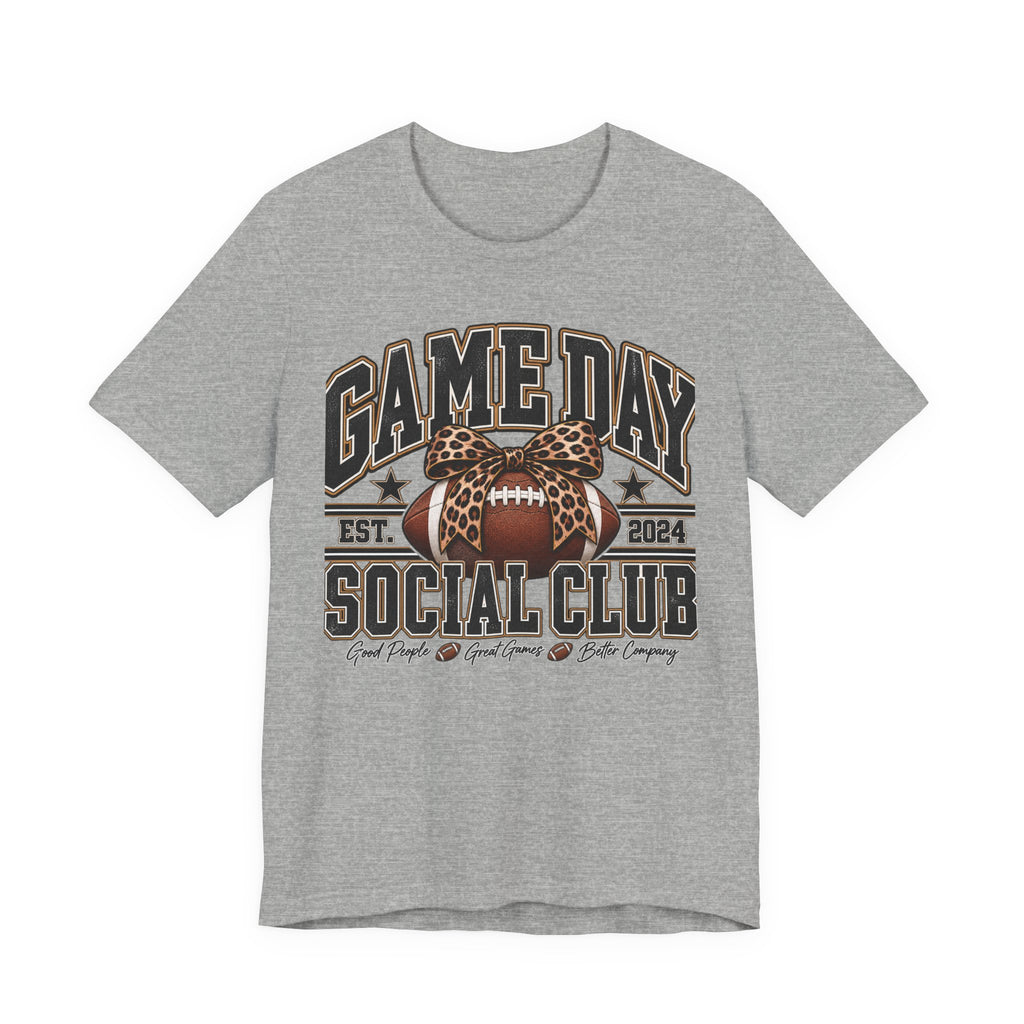 Game Day Social Club Football Tee — Established 2024
