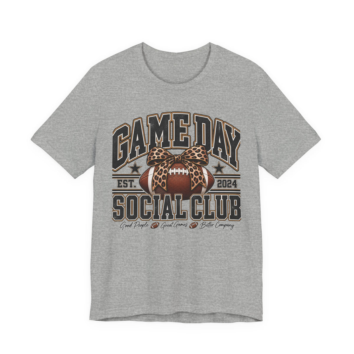 Game Day Social Club Football Tee — Established 2024