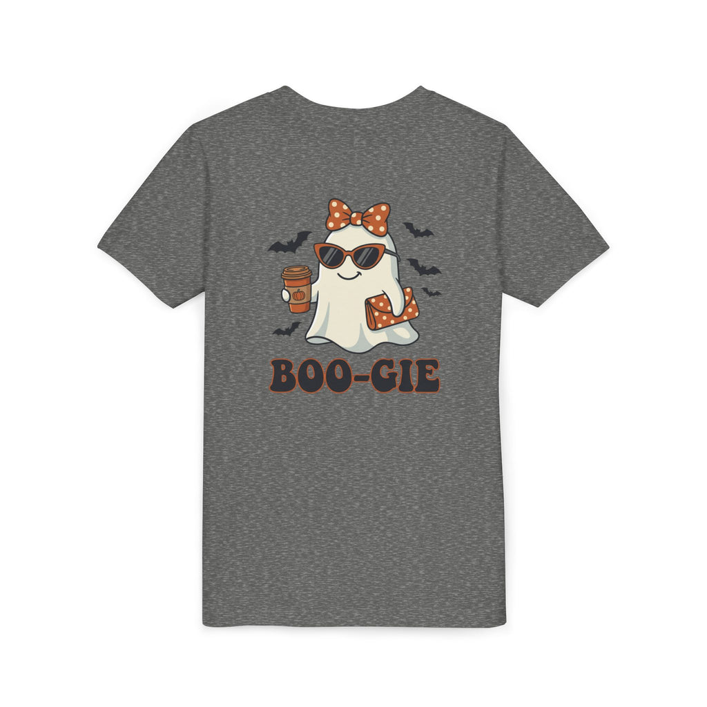 Youth Tee — "Boo-gie" Cute Ghost Halloween Shirt