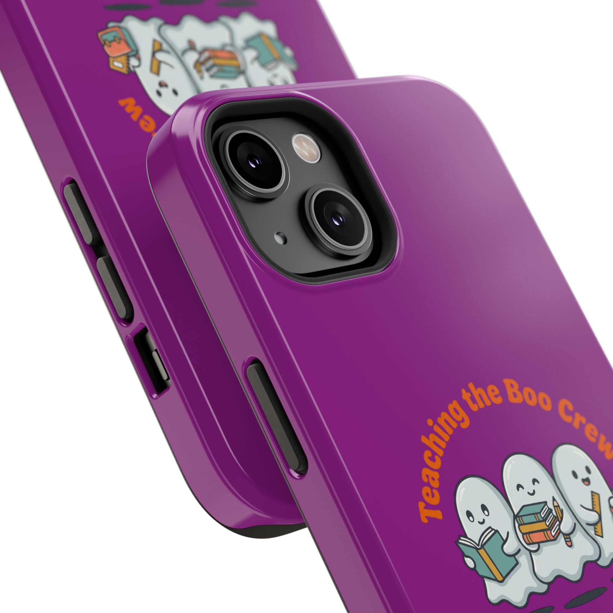 Teaching the Boo Crew Phone Case — Cute Ghosts Teacher Gift Impact-Resistant Case