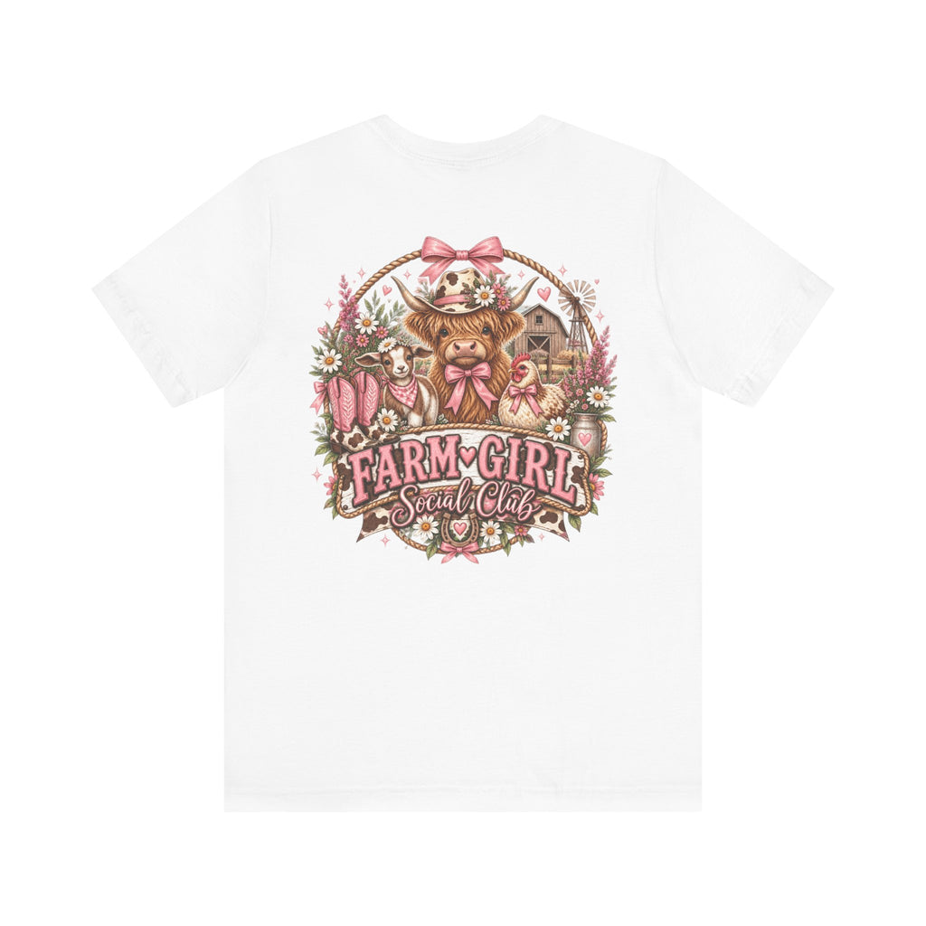 Farm Girl Social Club Graphic Tee — Country Cowgirl Floral T-Shirt