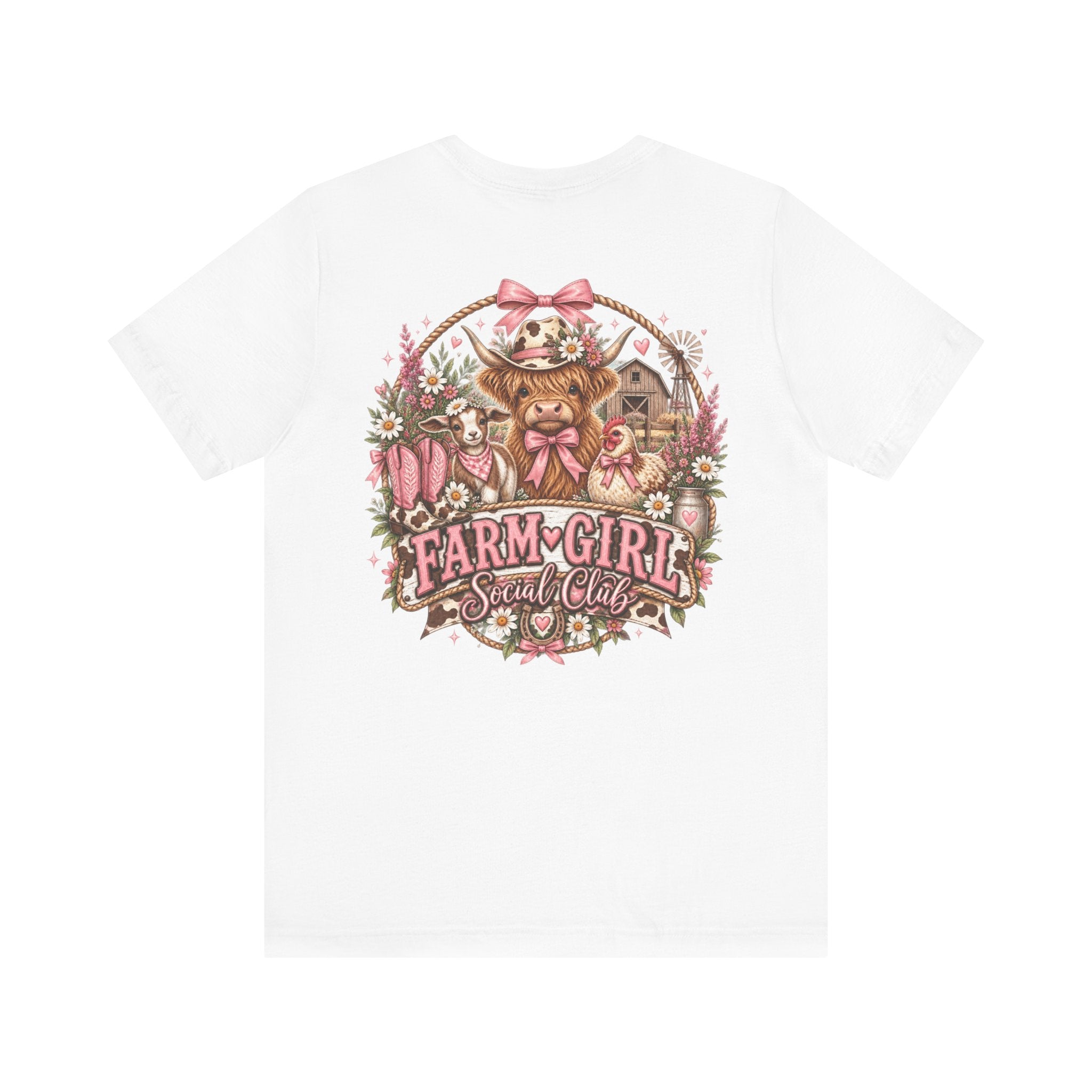 Farm Girl Social Club Graphic Tee — Country Cowgirl Floral T-Shirt