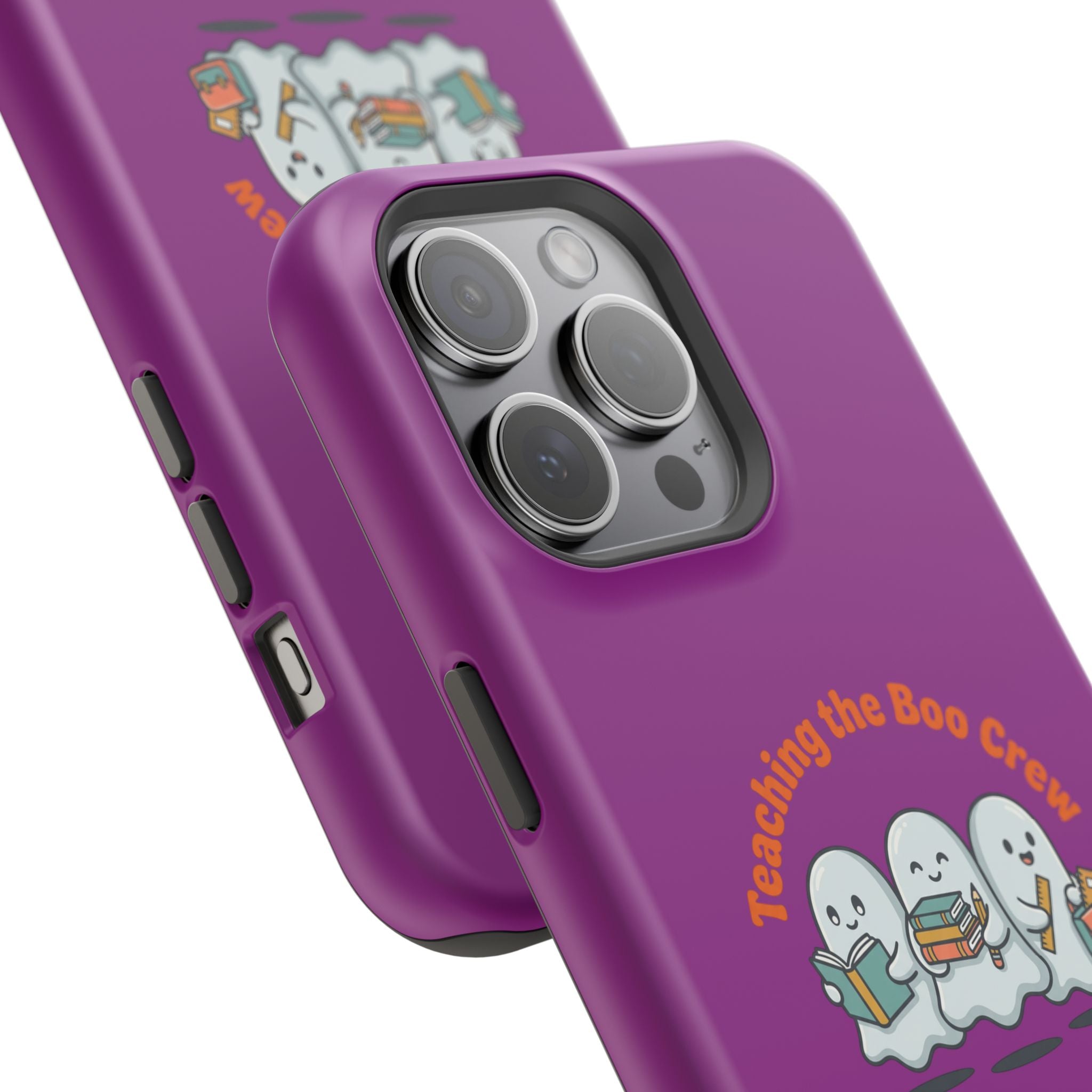 Teaching the Boo Crew Phone Case — Cute Ghosts Teacher Gift Impact-Resistant Case