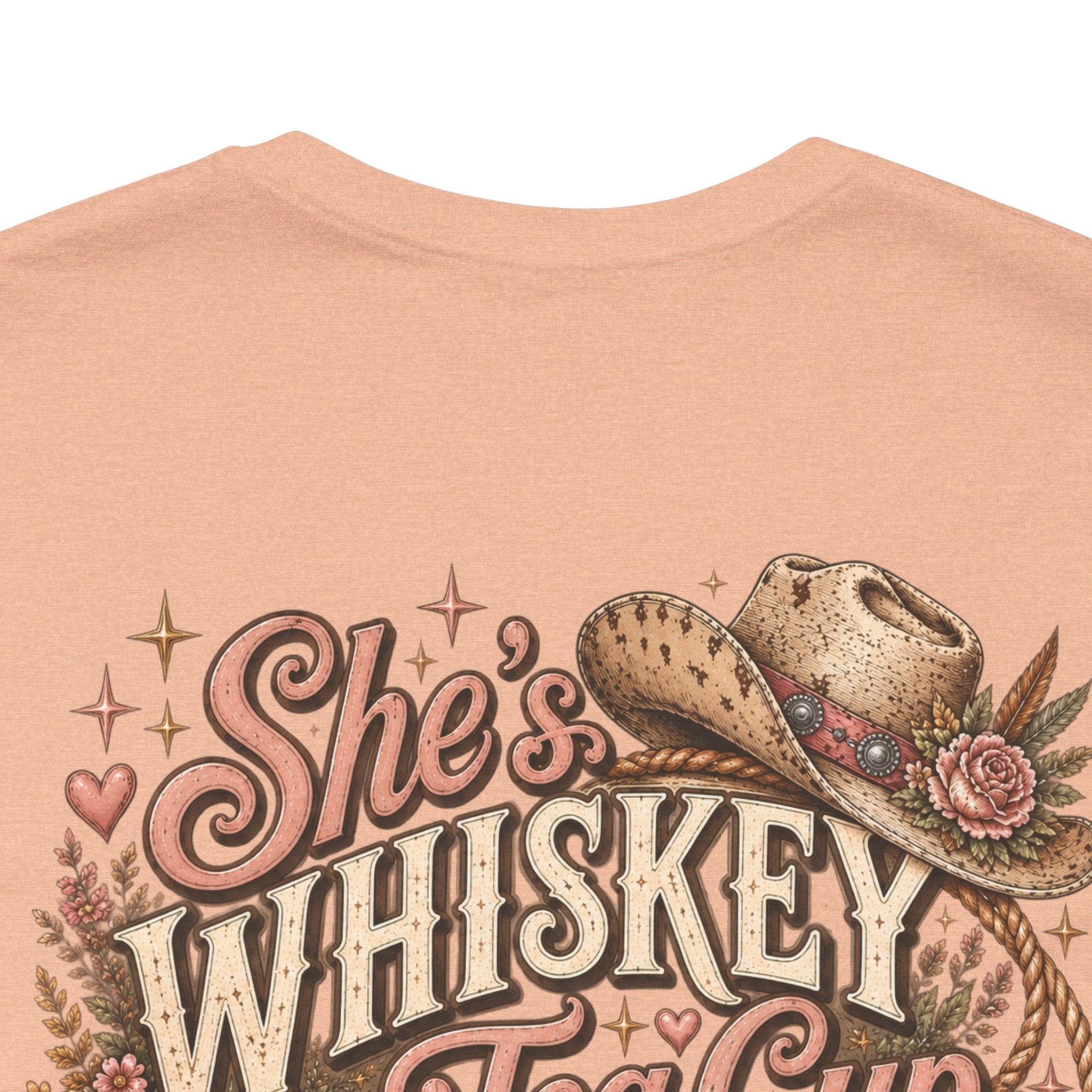 She's Whiskey in a Tea Cup Graphic Tee — Western Cowgirl Rustic T-Shirt