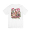 Goat Girl Social Club T-Shirt — Cute Pink Floral Farm Animal Tee