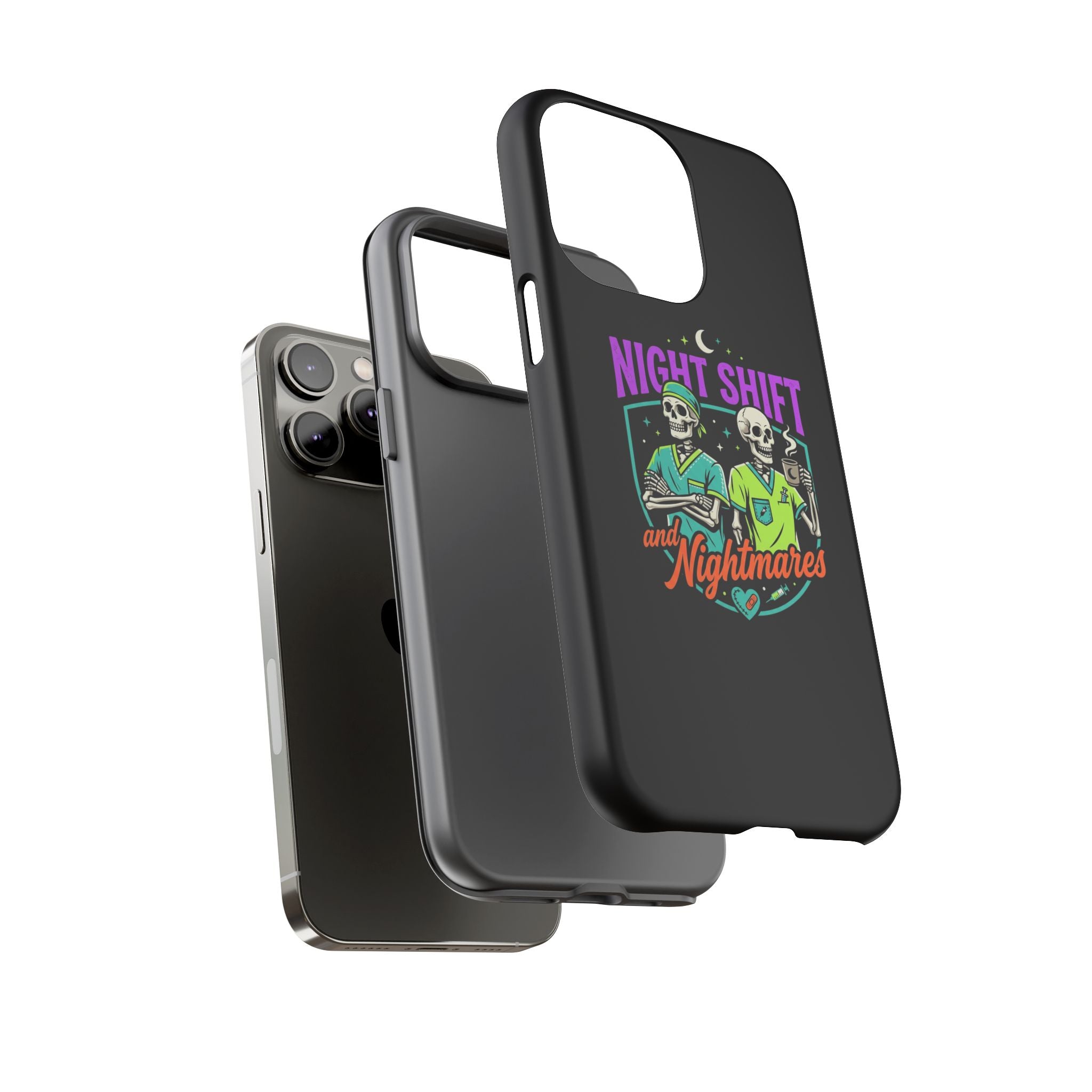 Phone Case — Night Shift and Nightmares Skeleton Nurses (Protective Tough Case)