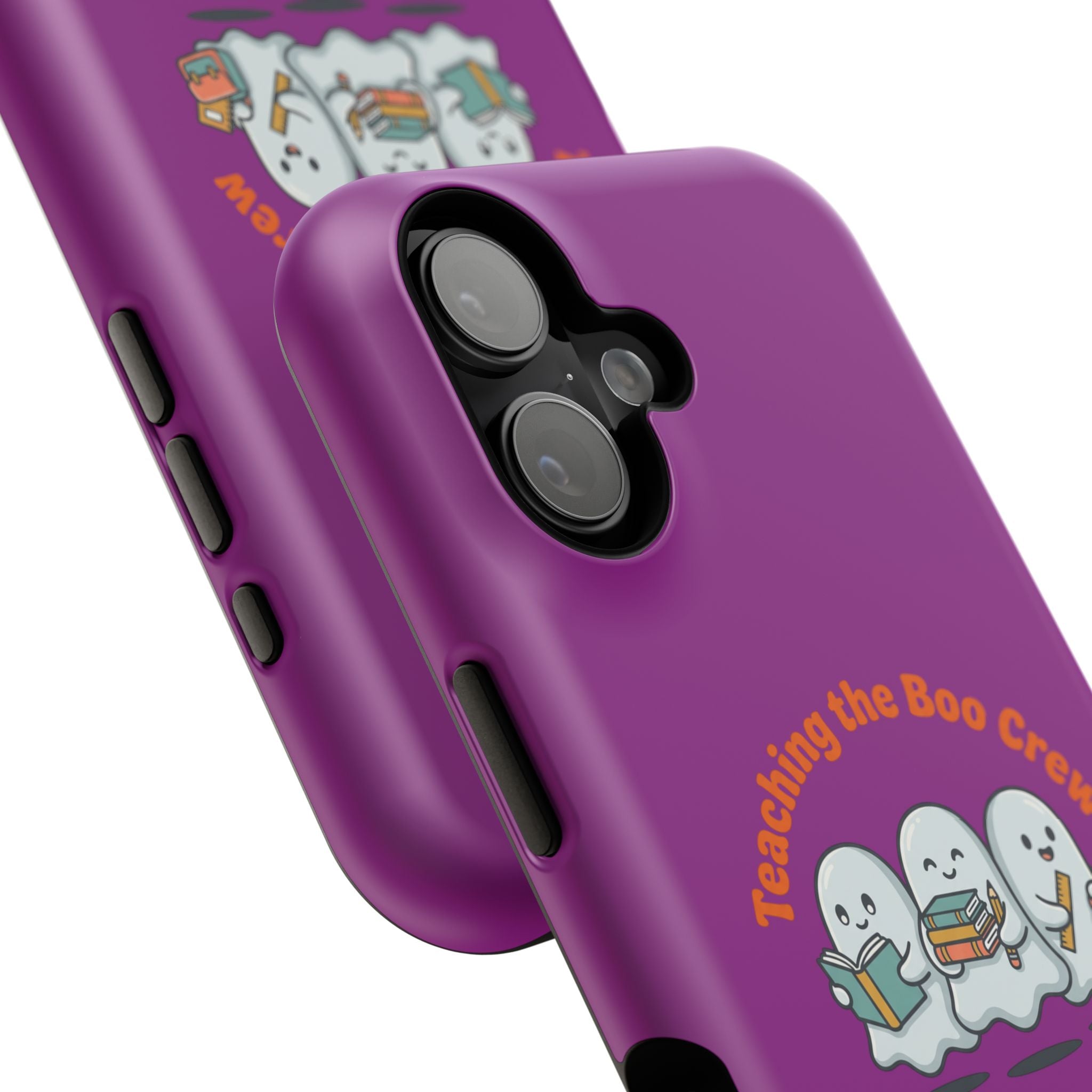 Teaching the Boo Crew Phone Case — Cute Ghosts Teacher Gift Impact-Resistant Case