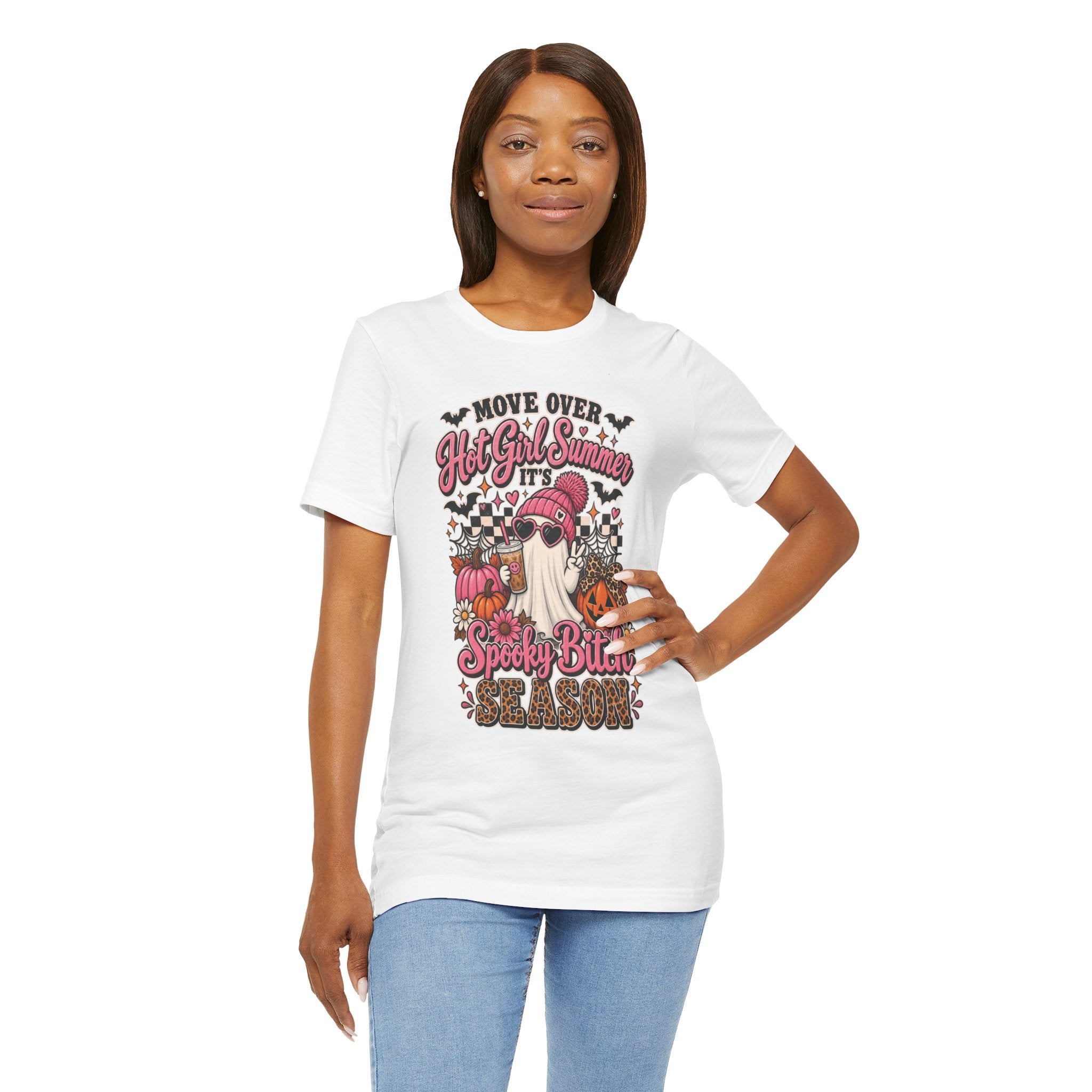 Spooky Bitch Season Halloween Tee — "Move Over Hot Girl Summer" Gnome Pumpkin T-Shirt