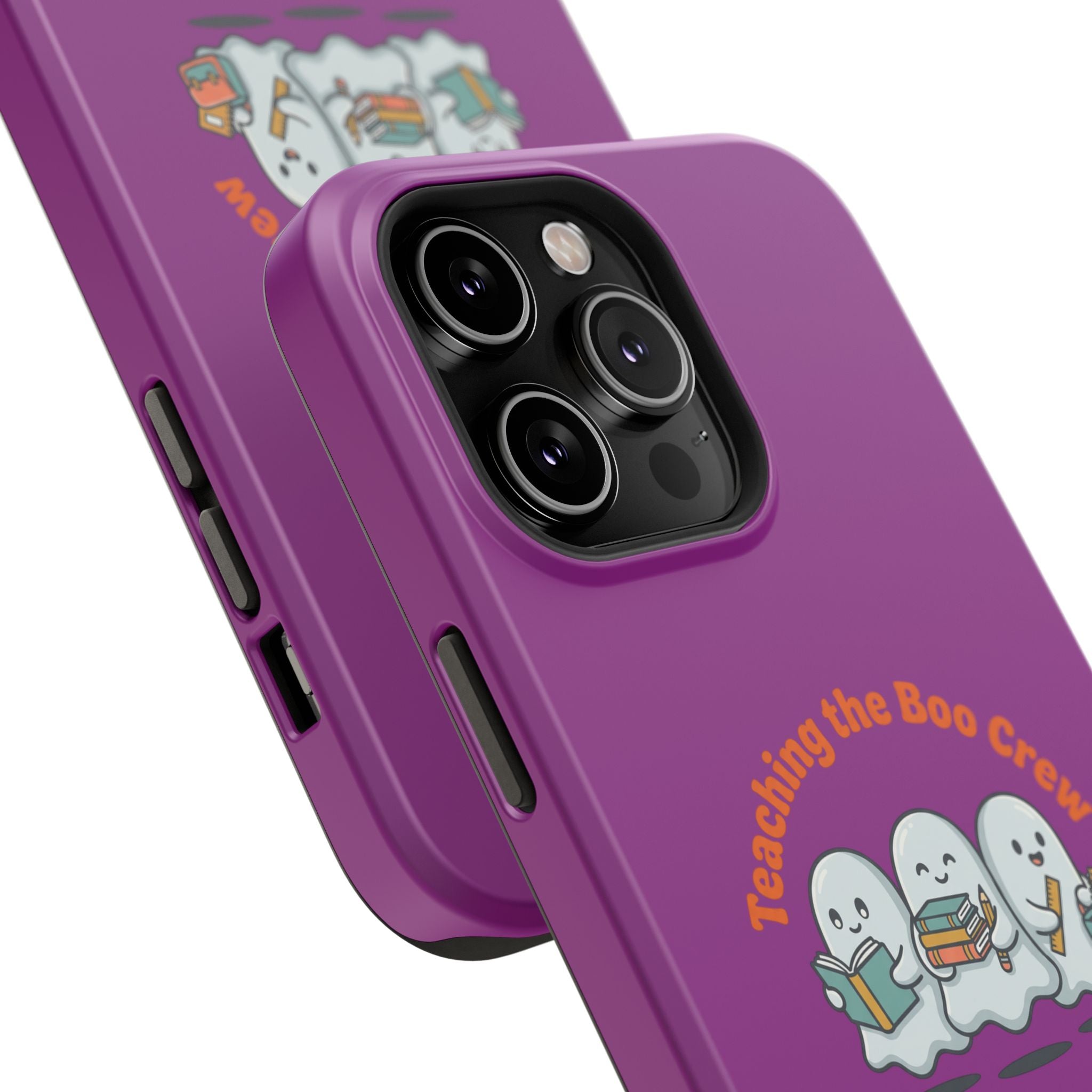 Teaching the Boo Crew Phone Case — Cute Ghosts Teacher Gift Impact-Resistant Case