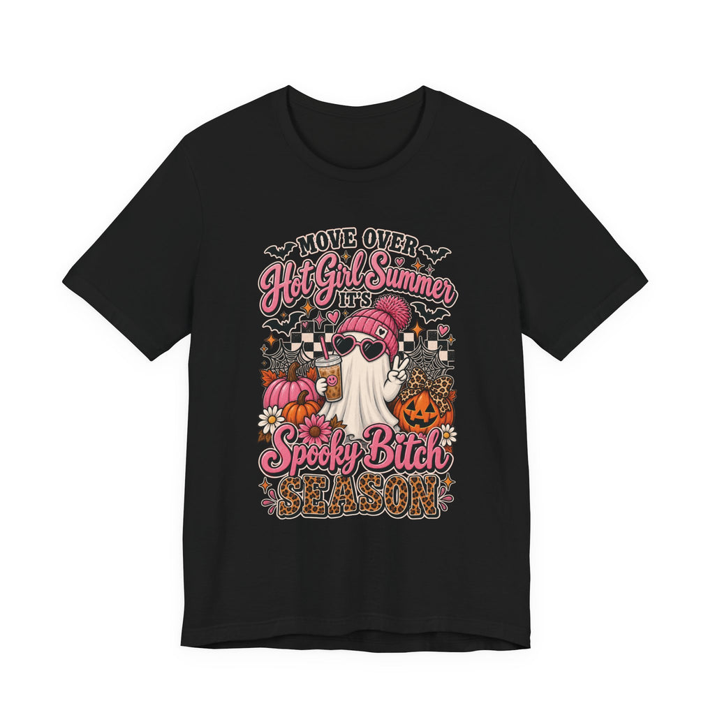 Spooky Bitch Season Halloween Tee — "Move Over Hot Girl Summer" Gnome Pumpkin T-Shirt